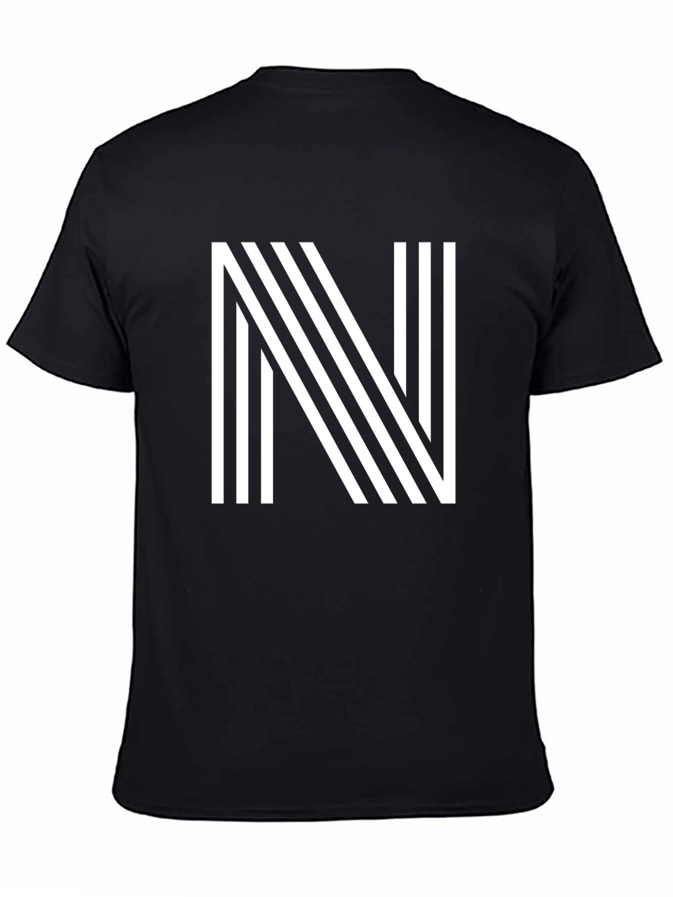Striped N Black Tee - Modern Graphic T-Shirt