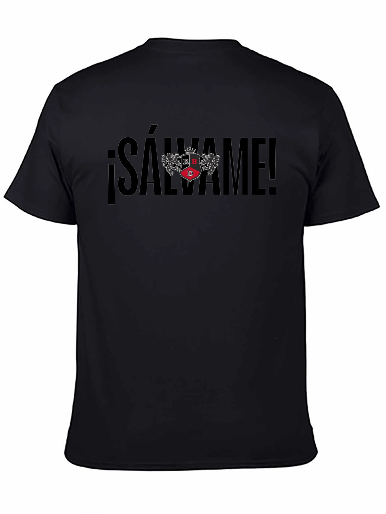 Salvame T-Shirt - Black Cotton Blend Graphic Tee