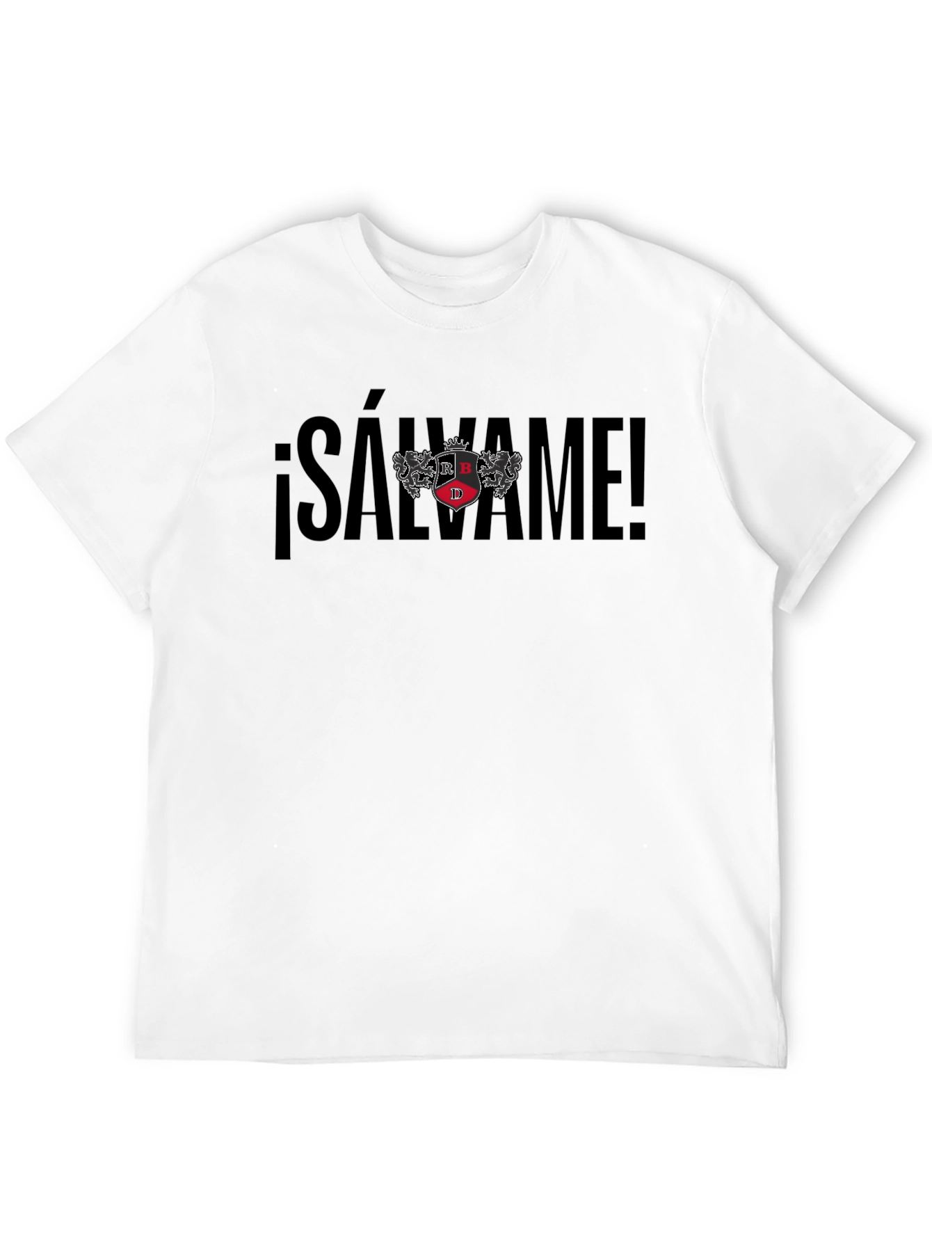 Salvame T-Shirt - Black Cotton Blend Graphic Tee
