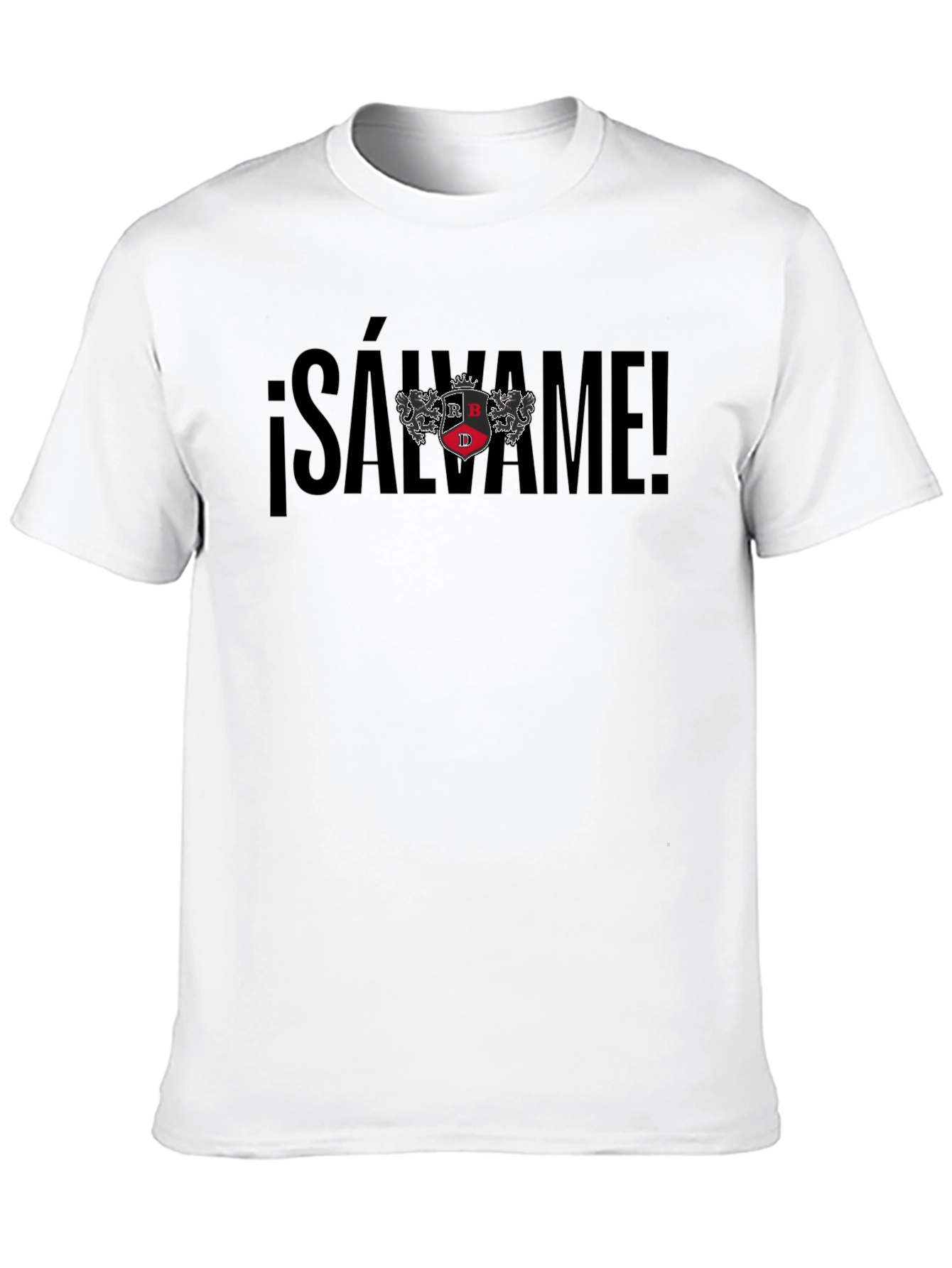 Salvame T-Shirt - Black Cotton Blend Graphic Tee