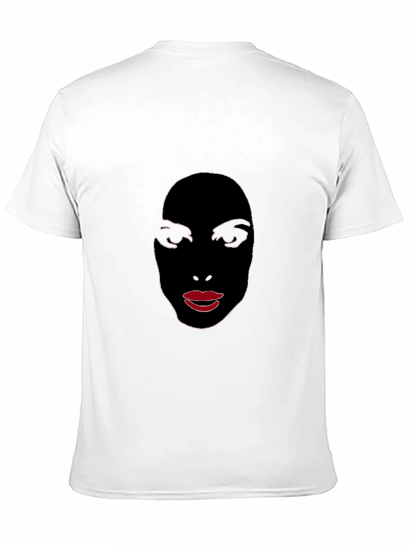 Abstract Face Graphic Tee - Stylish Black T-Shirt