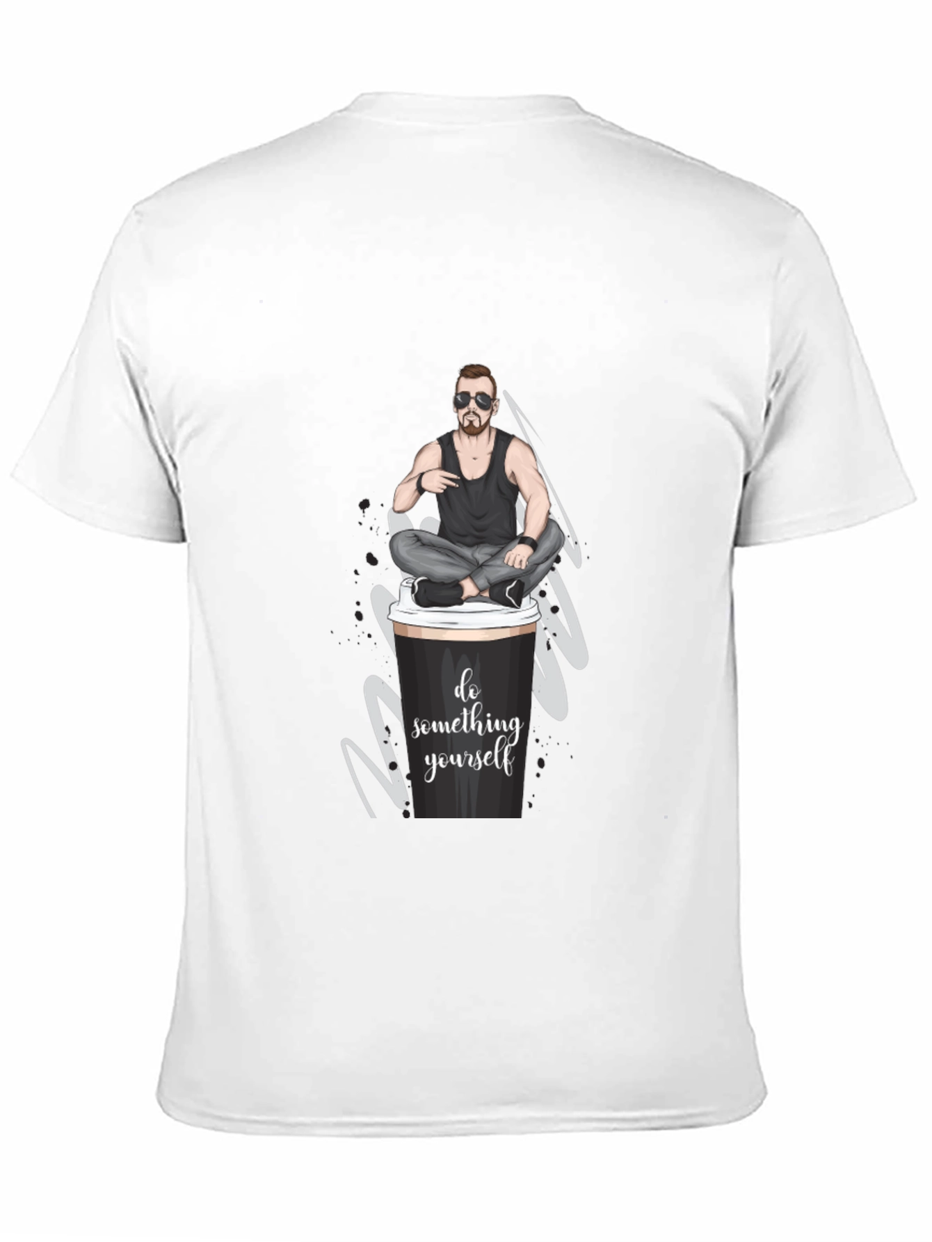 Cool Coffee Cup Man T-Shirt