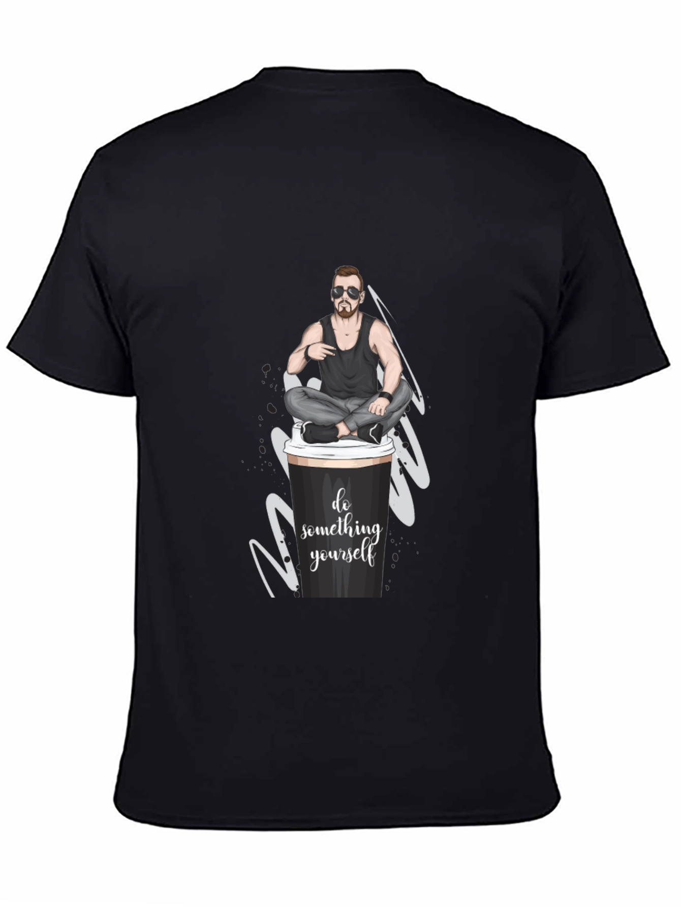 Cool Coffee Cup Man T-Shirt