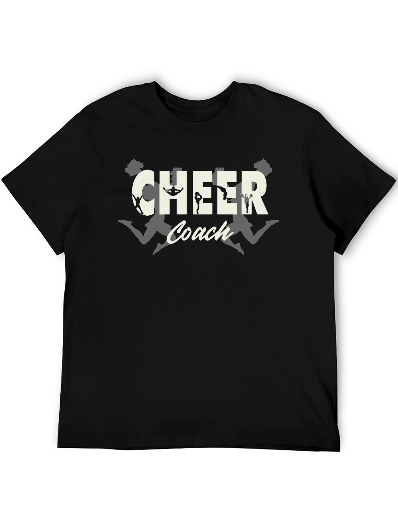 Cheer Coach T-Shirt - Black Graphic Tee