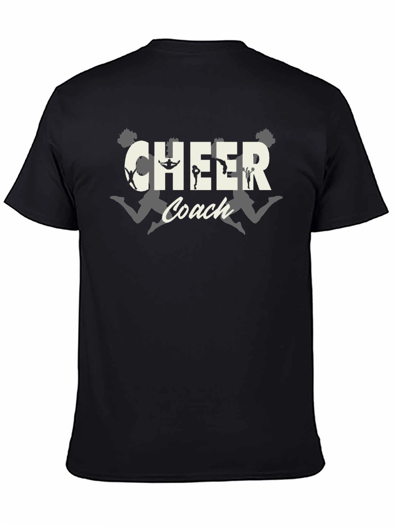 Cheer Coach T-Shirt - Black Graphic Tee