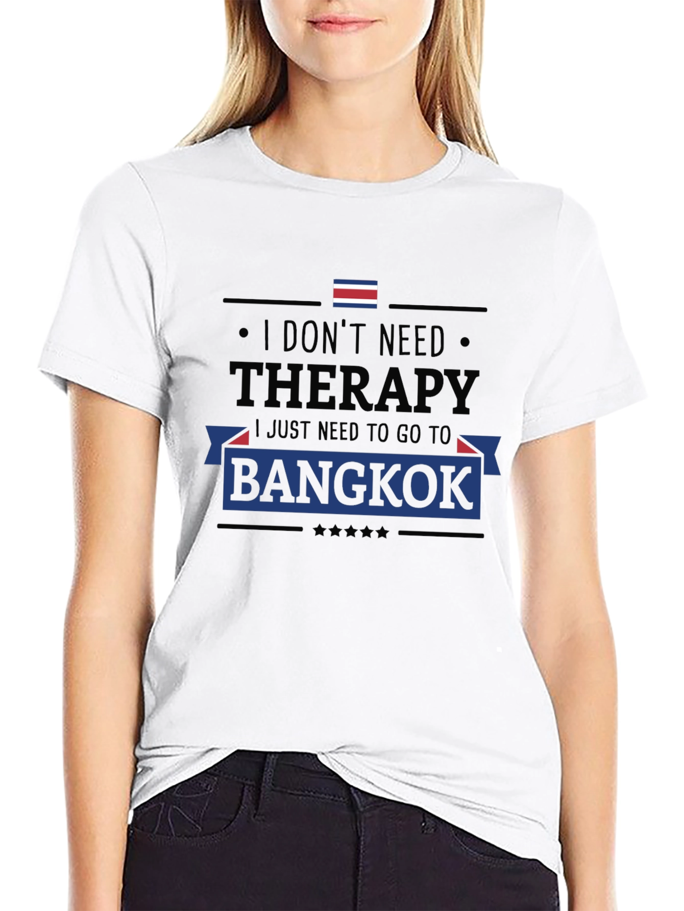 Bangkok Therapy Black Graphic Tee