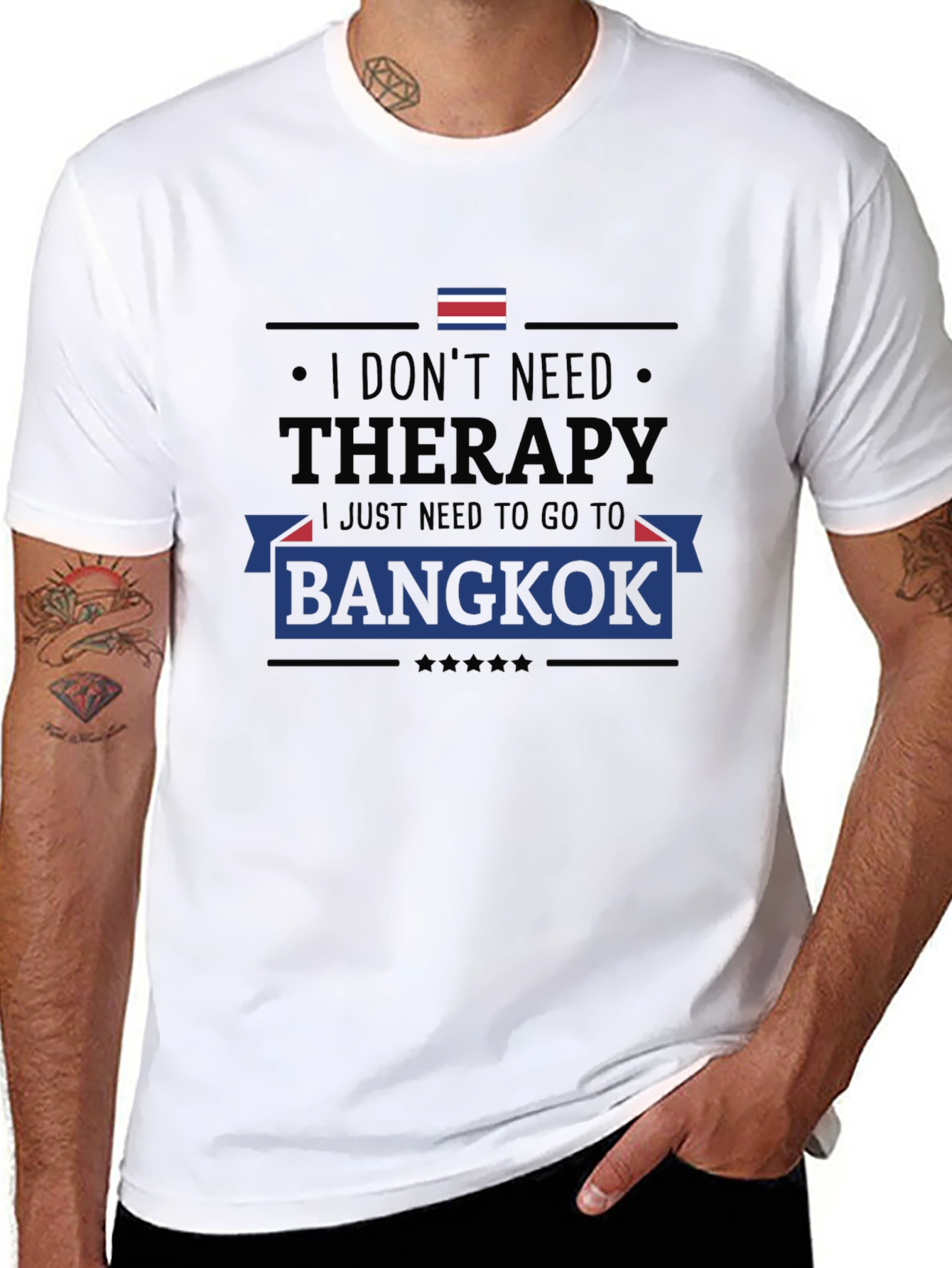 Bangkok Therapy Black Graphic Tee