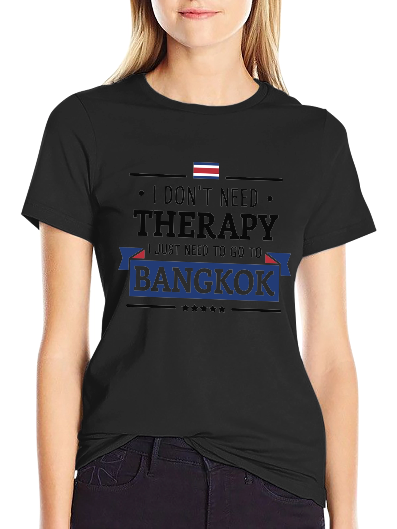 Bangkok Therapy Black Graphic Tee