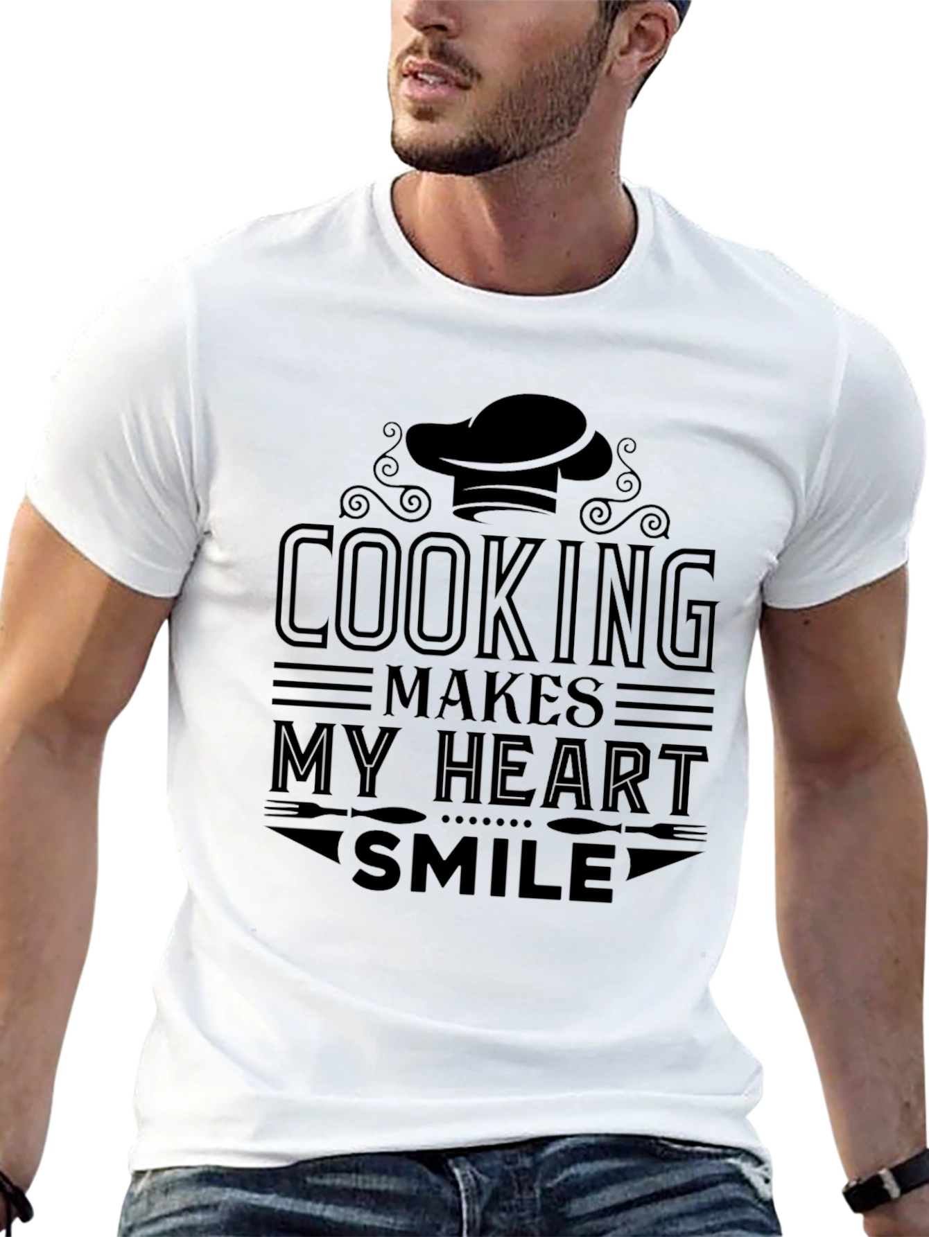 Cooking Makes My Heart Smile Chef T-Shirt