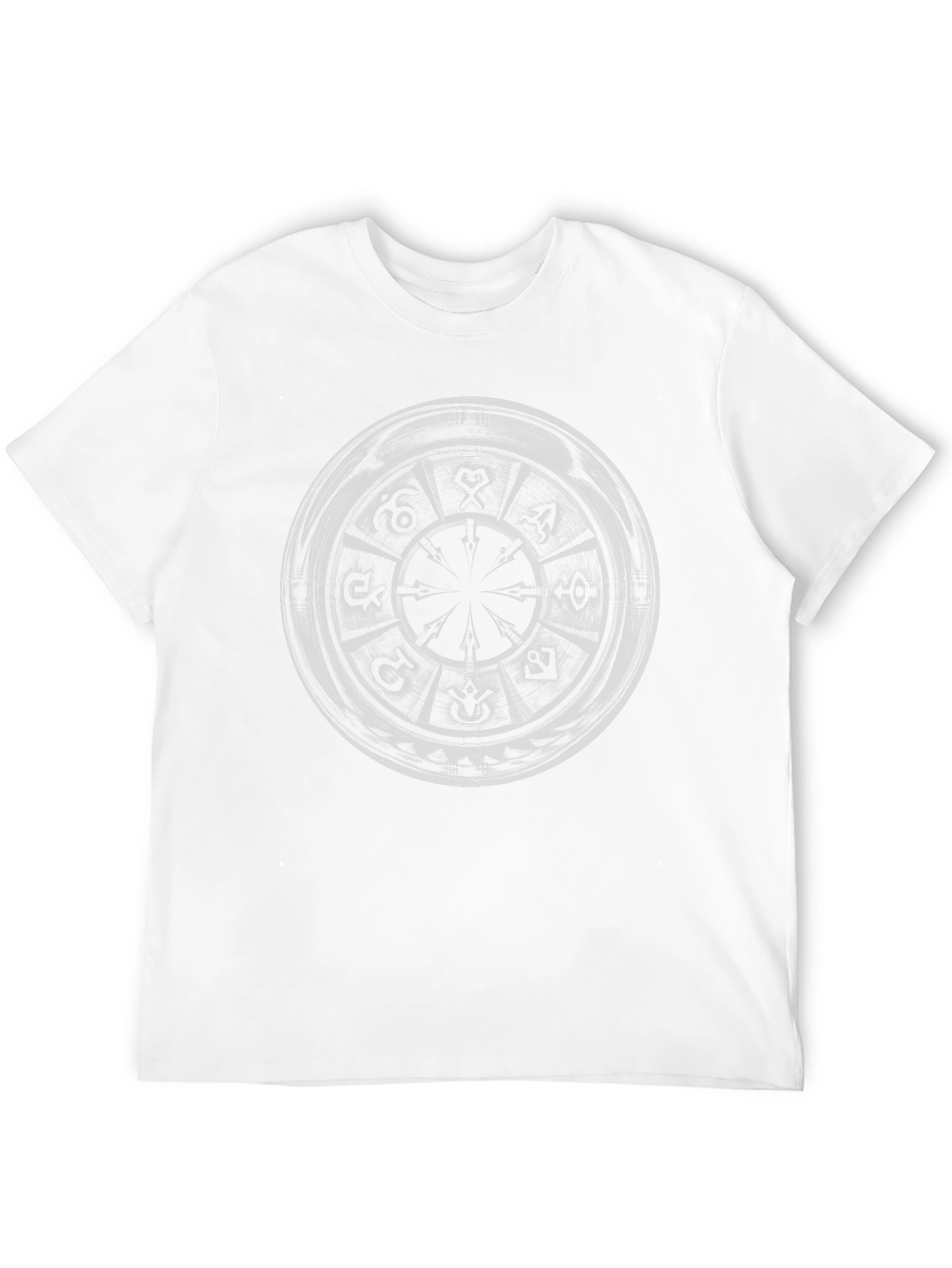 Mystic Zodiac Wheel Graphic Tee - Black Cotton Shirt