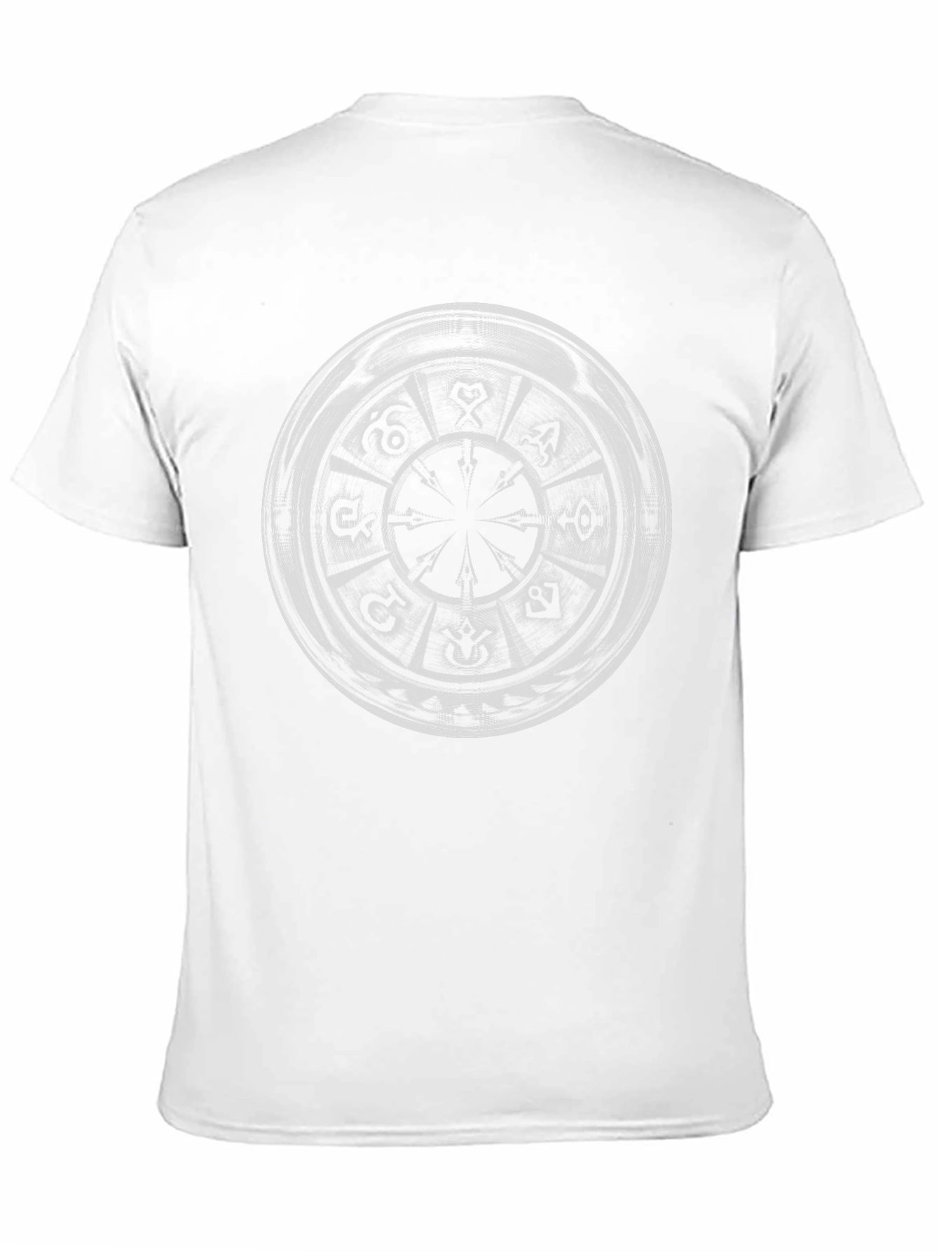 Mystic Zodiac Wheel Graphic Tee - Black Cotton Shirt