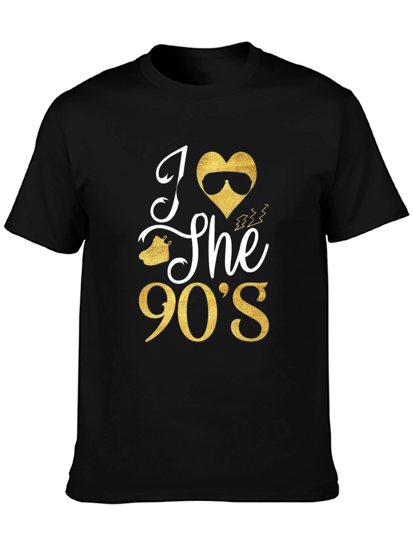 I Love The 90s T-Shirt Black Cotton