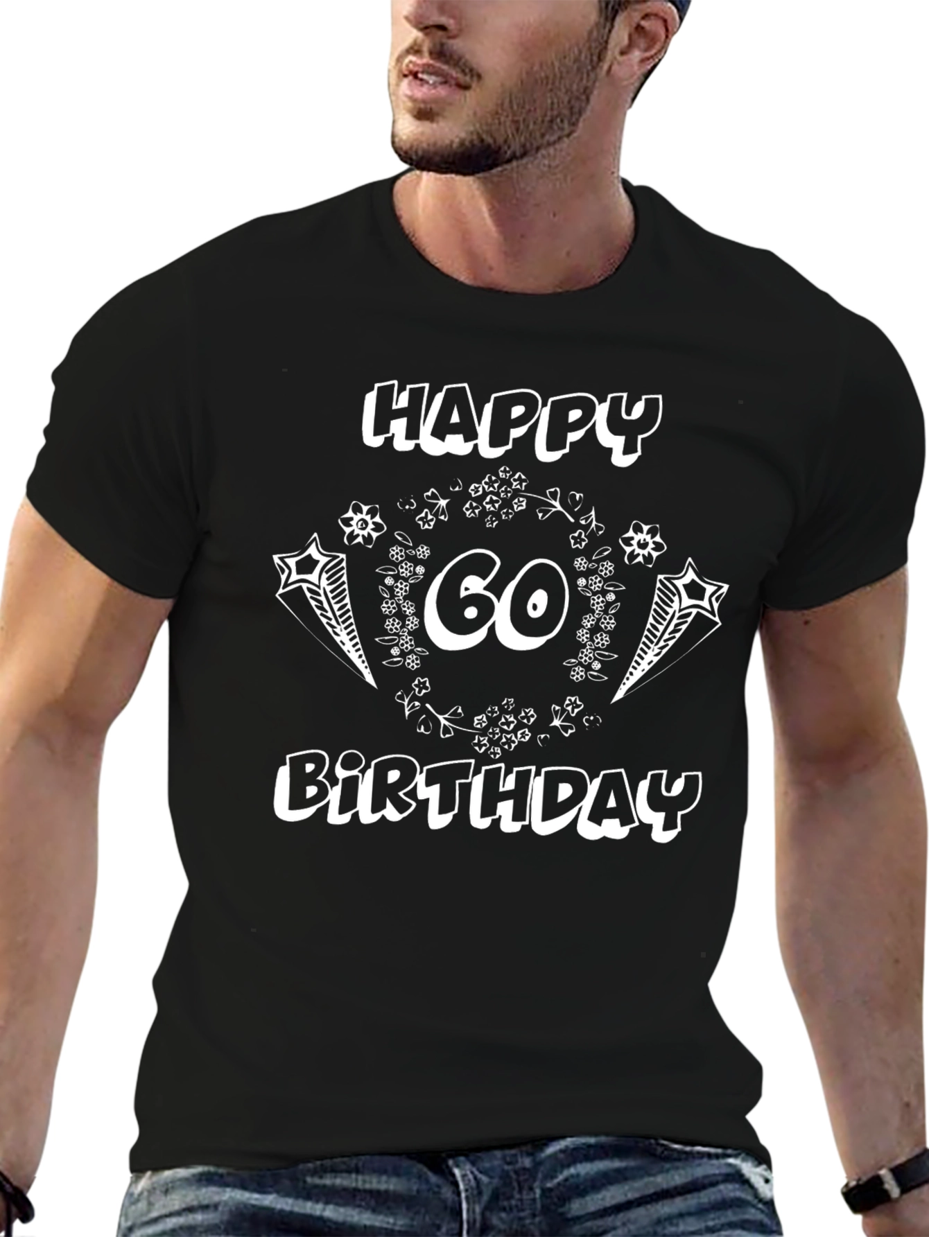 Happy 60th Birthday Black T-Shirt