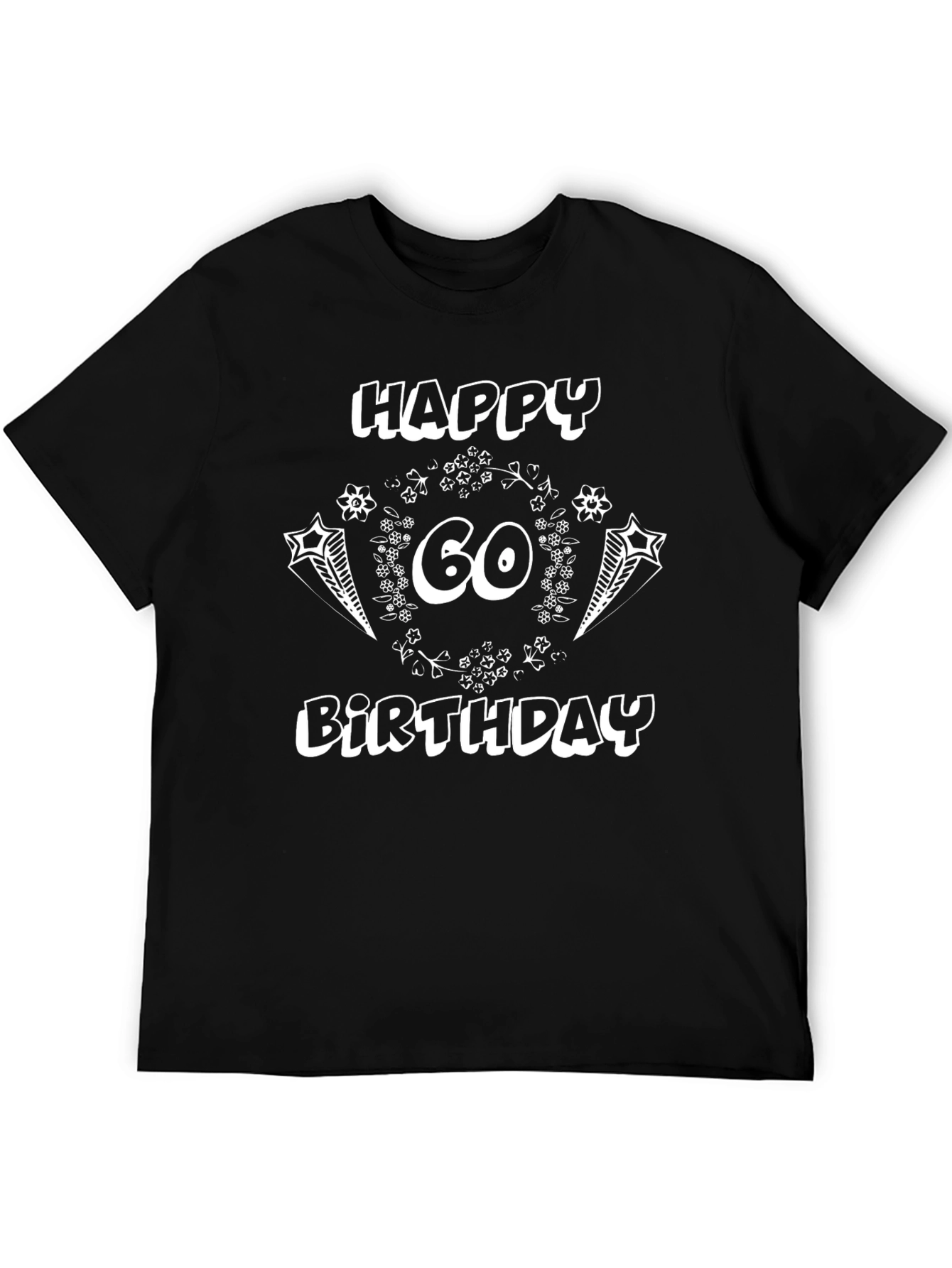 Happy 60th Birthday Black T-Shirt