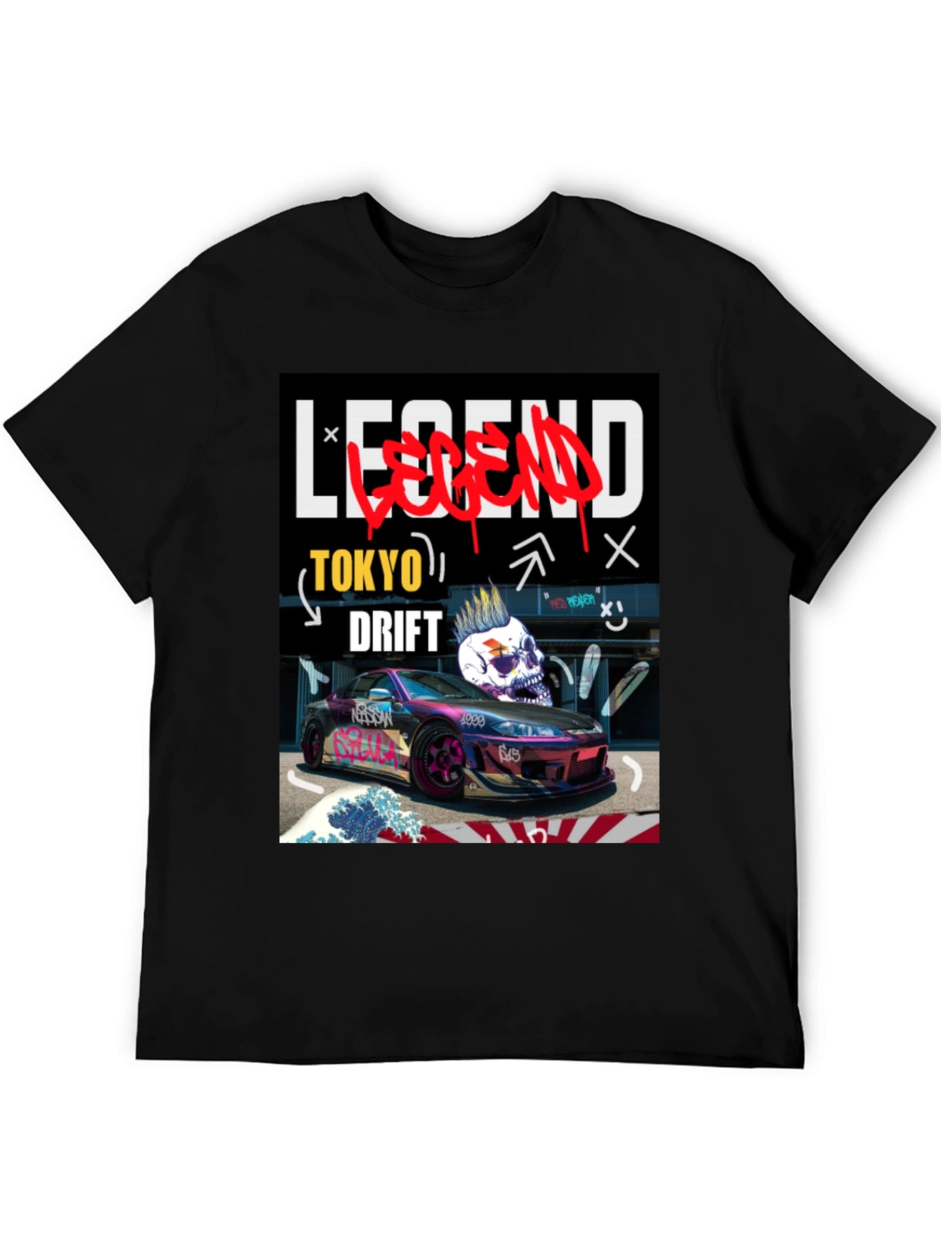 Tokyo Drift Legend Graphic Tee - Black
