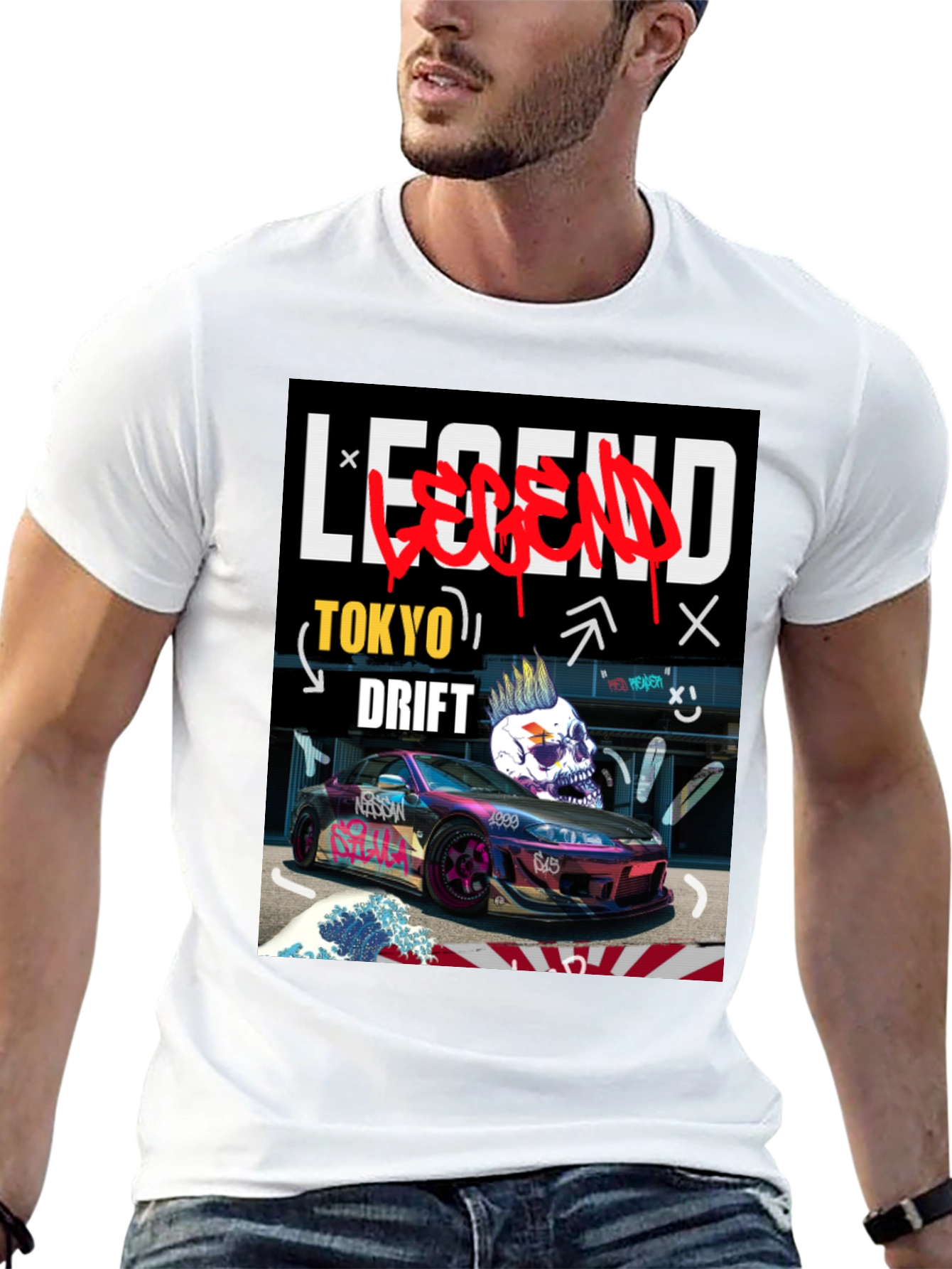 Tokyo Drift Legend Graphic Tee - Black
