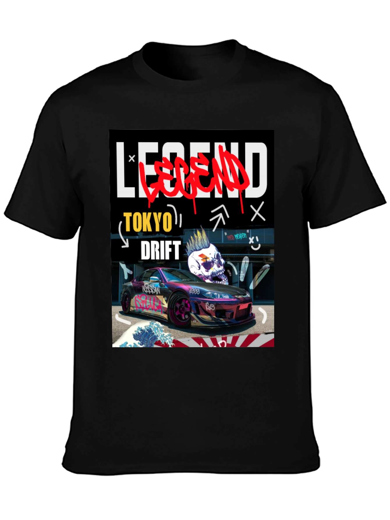 Tokyo Drift Legend Graphic Tee - Black