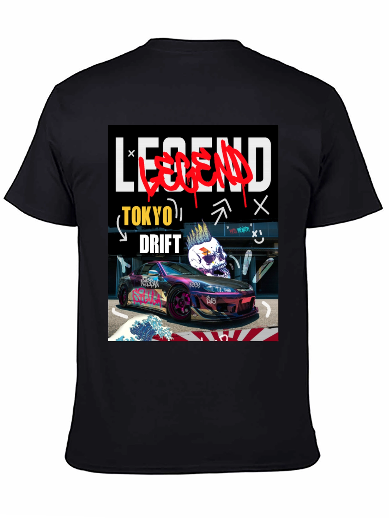 Tokyo Drift Legend Graphic Tee - Black