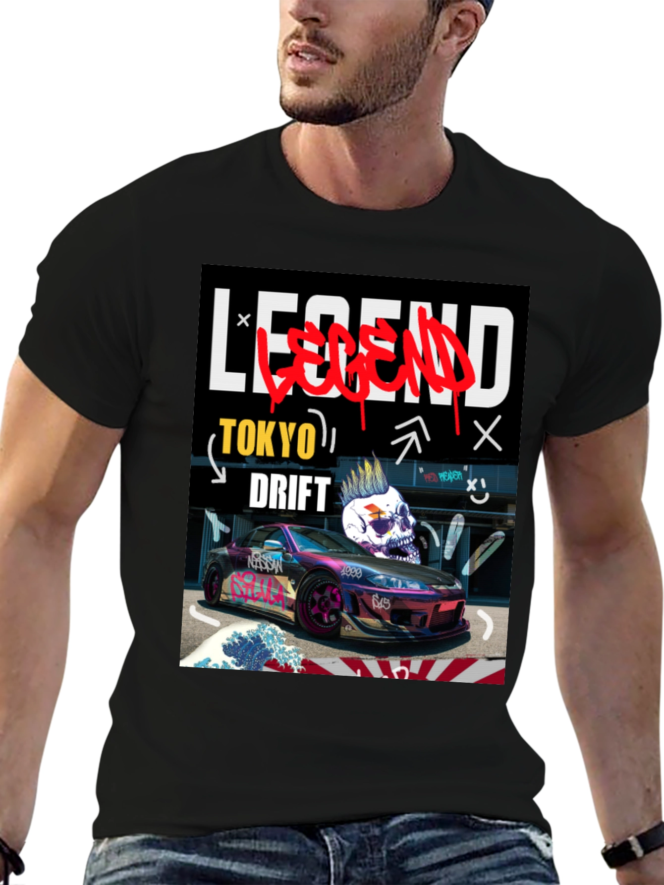 Tokyo Drift Legend Graphic Tee - Black