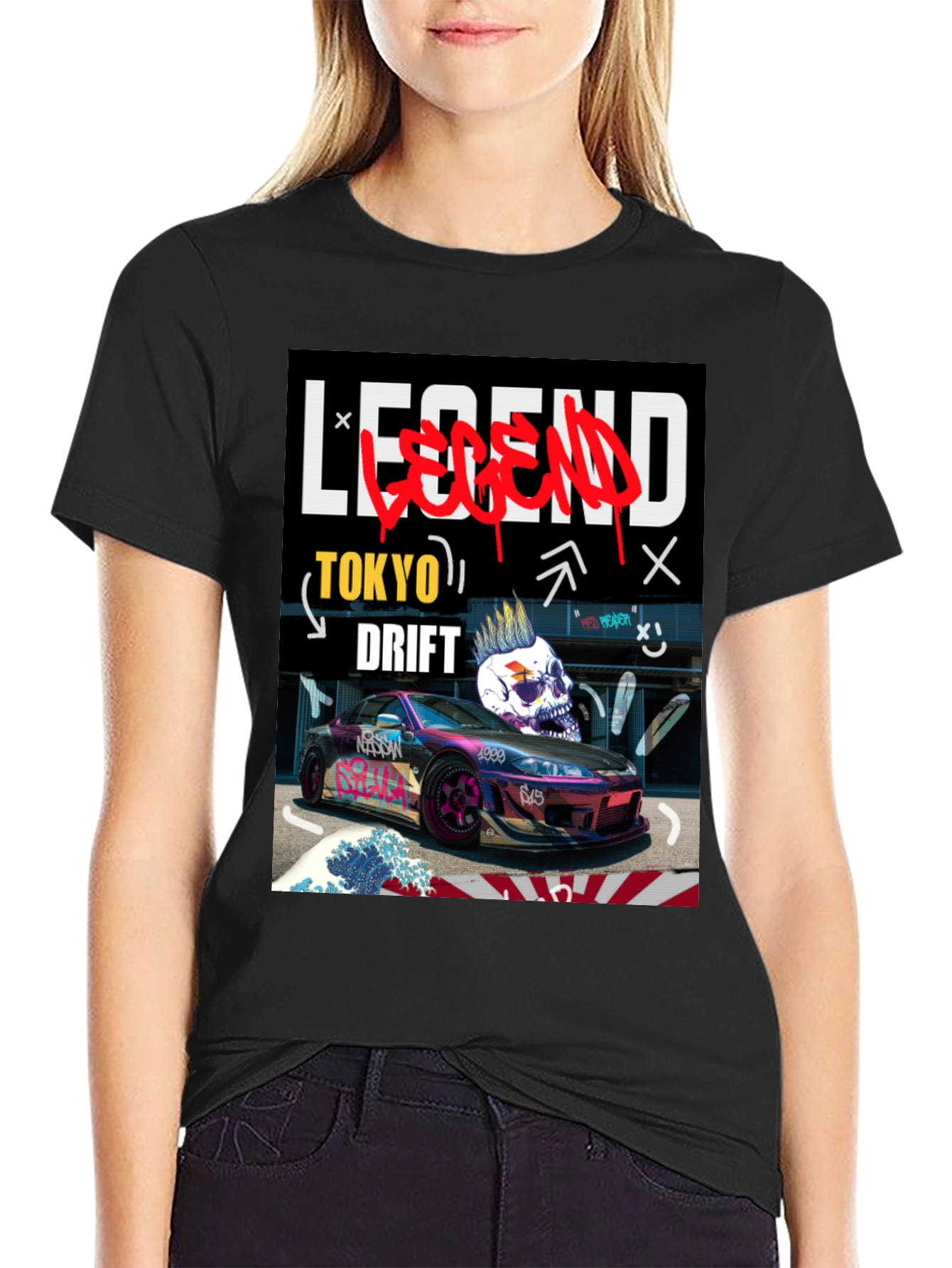 Tokyo Drift Legend Graphic Tee - Black