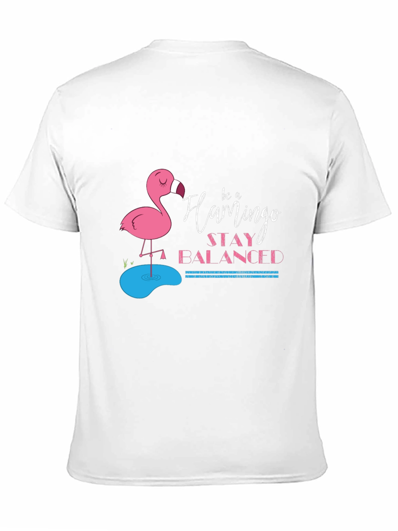 Be a Flamingo Stay Balanced Black T-Shirt