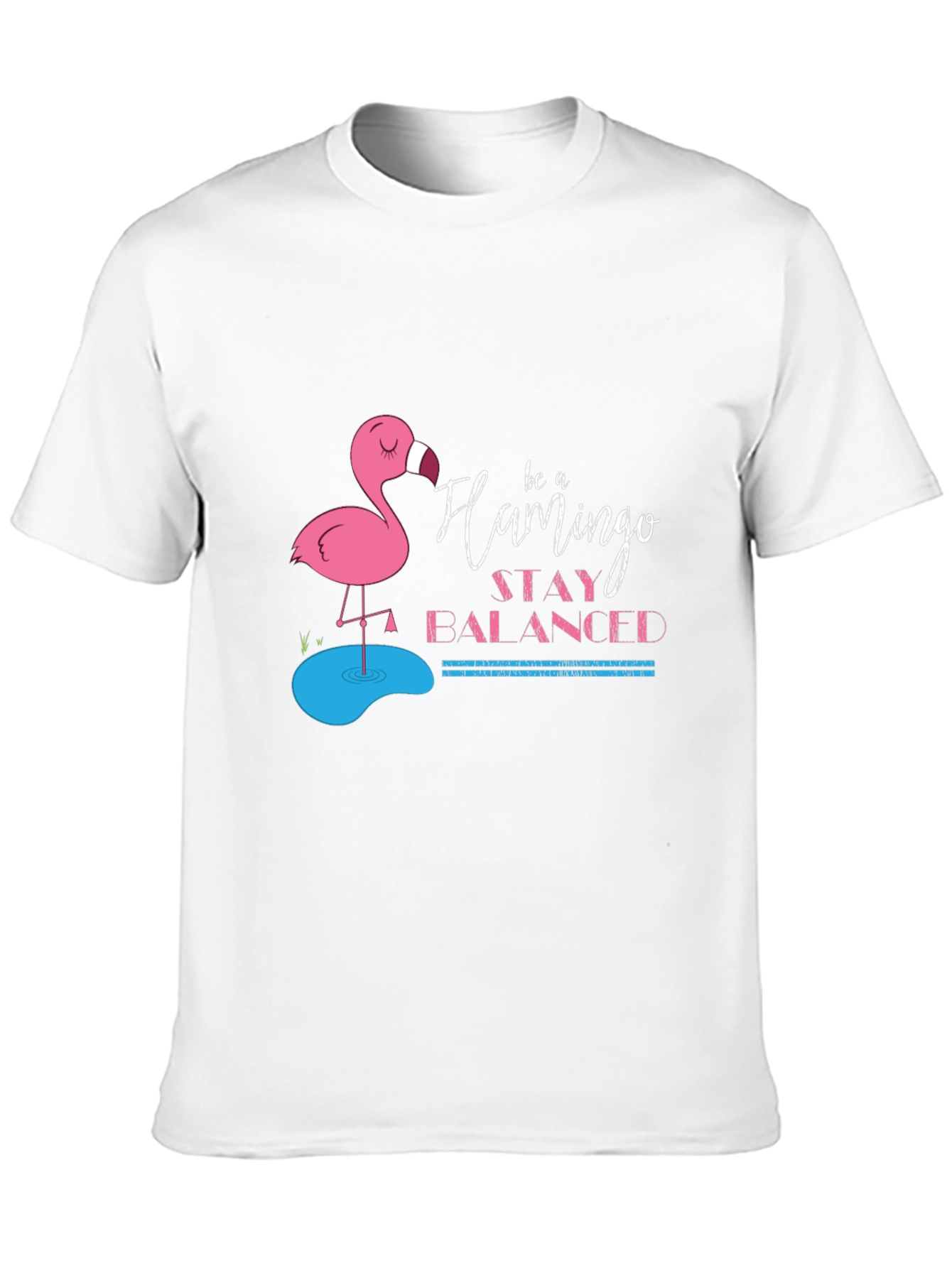 Be a Flamingo Stay Balanced Black T-Shirt