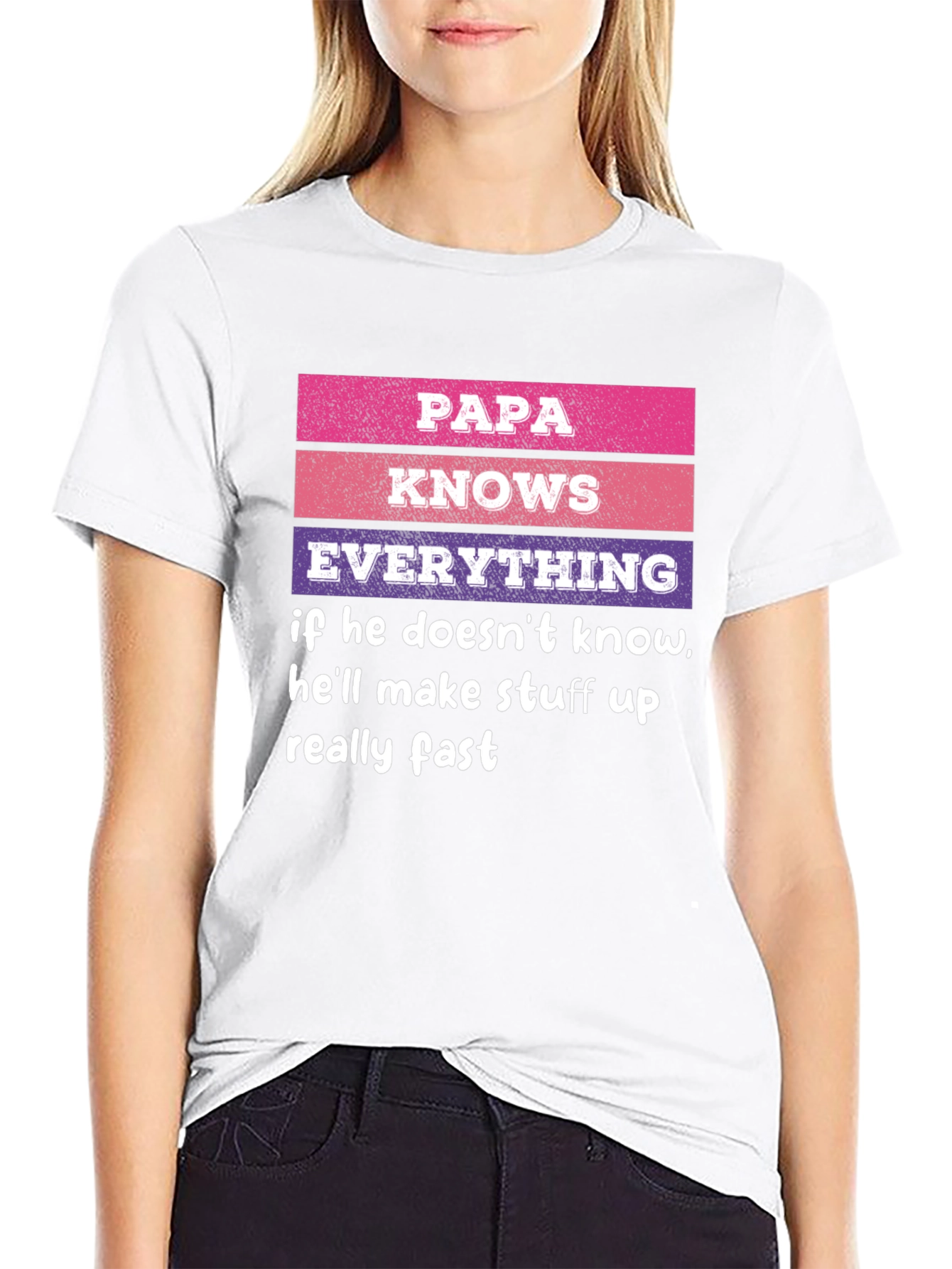 Papa Knows Everything T-Shirt Novelty Dad Gift