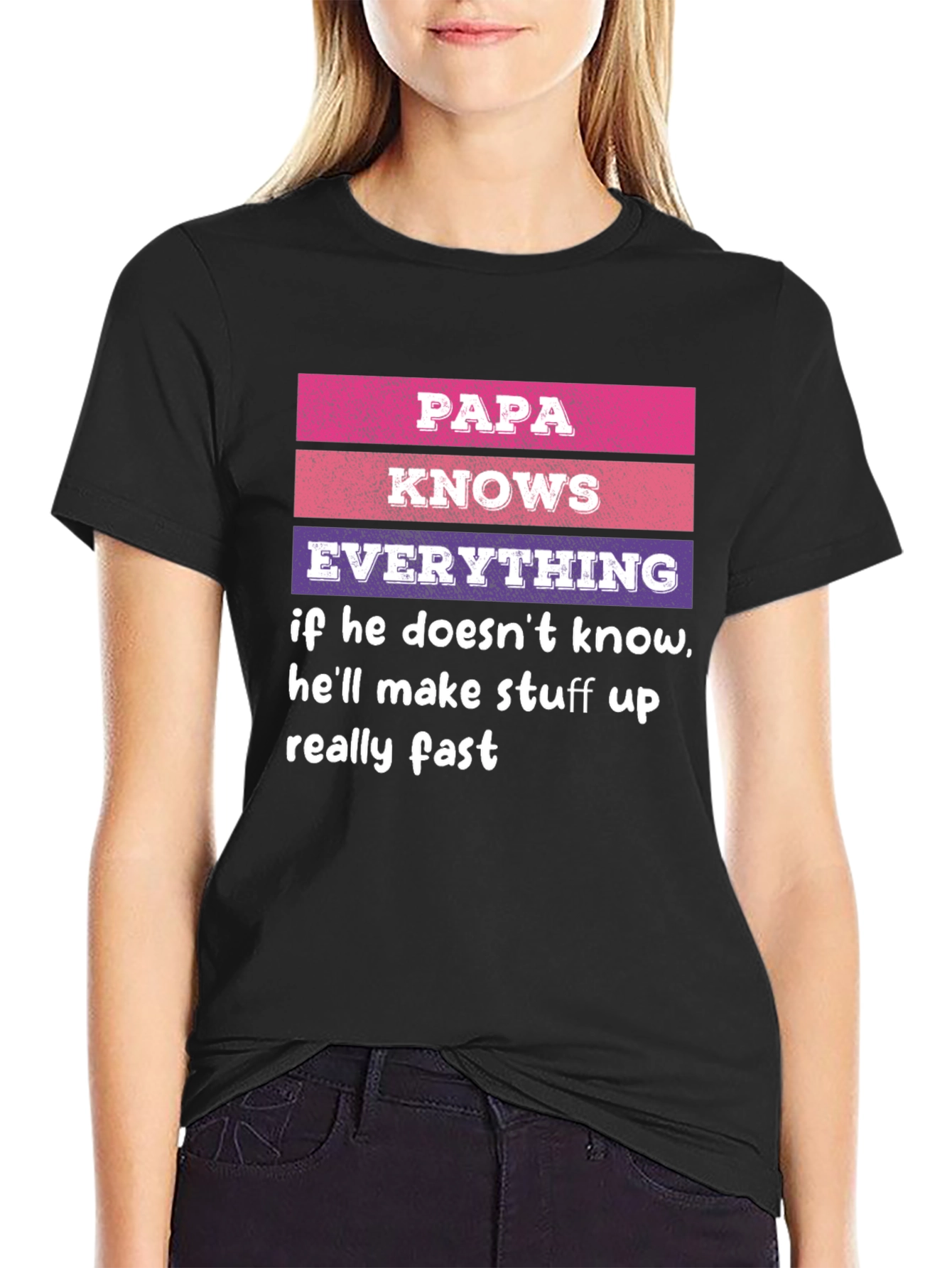 Papa Knows Everything T-Shirt Novelty Dad Gift
