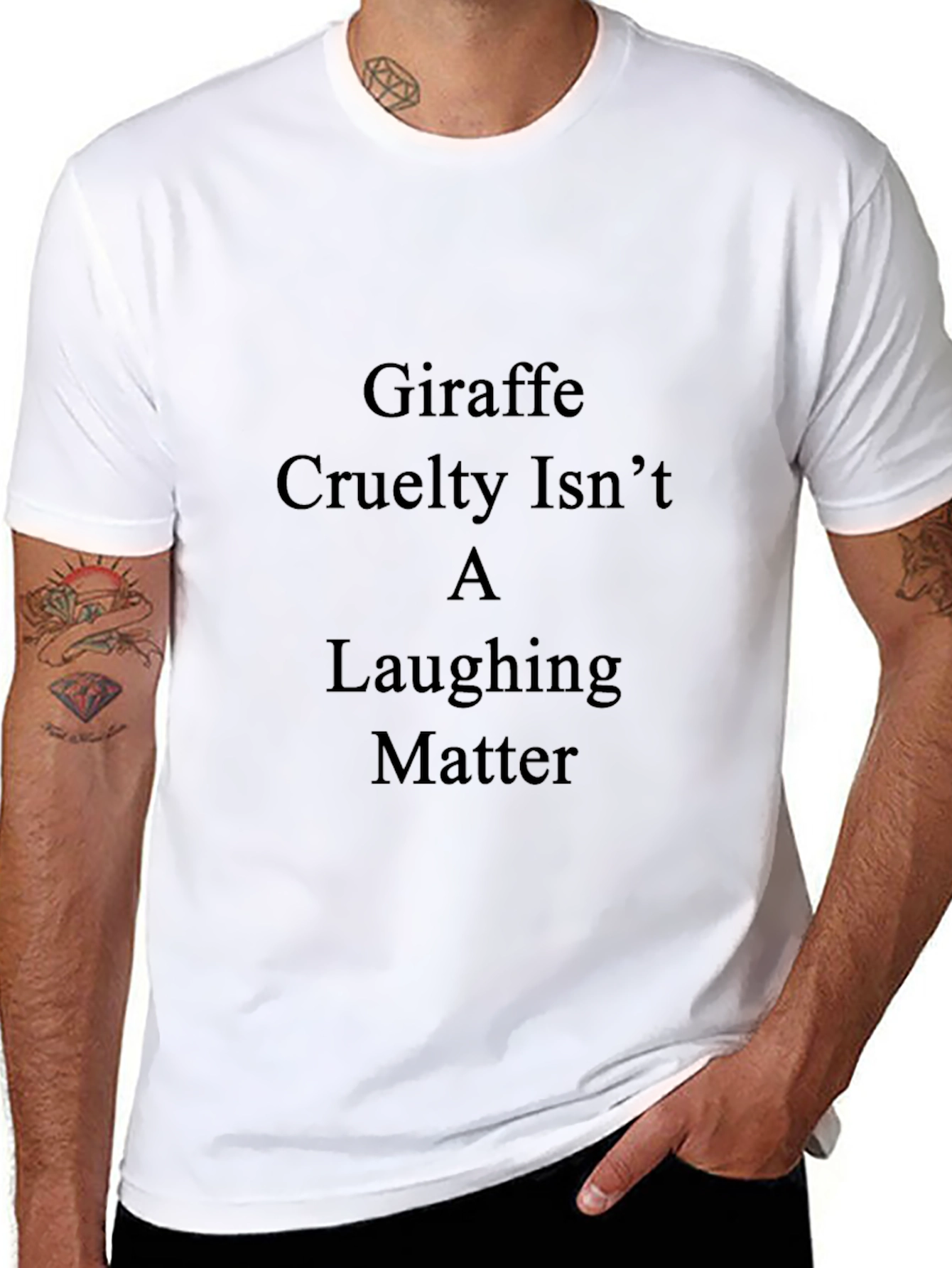Giraffe Cruelty Isnt a Laughing Matter Tee