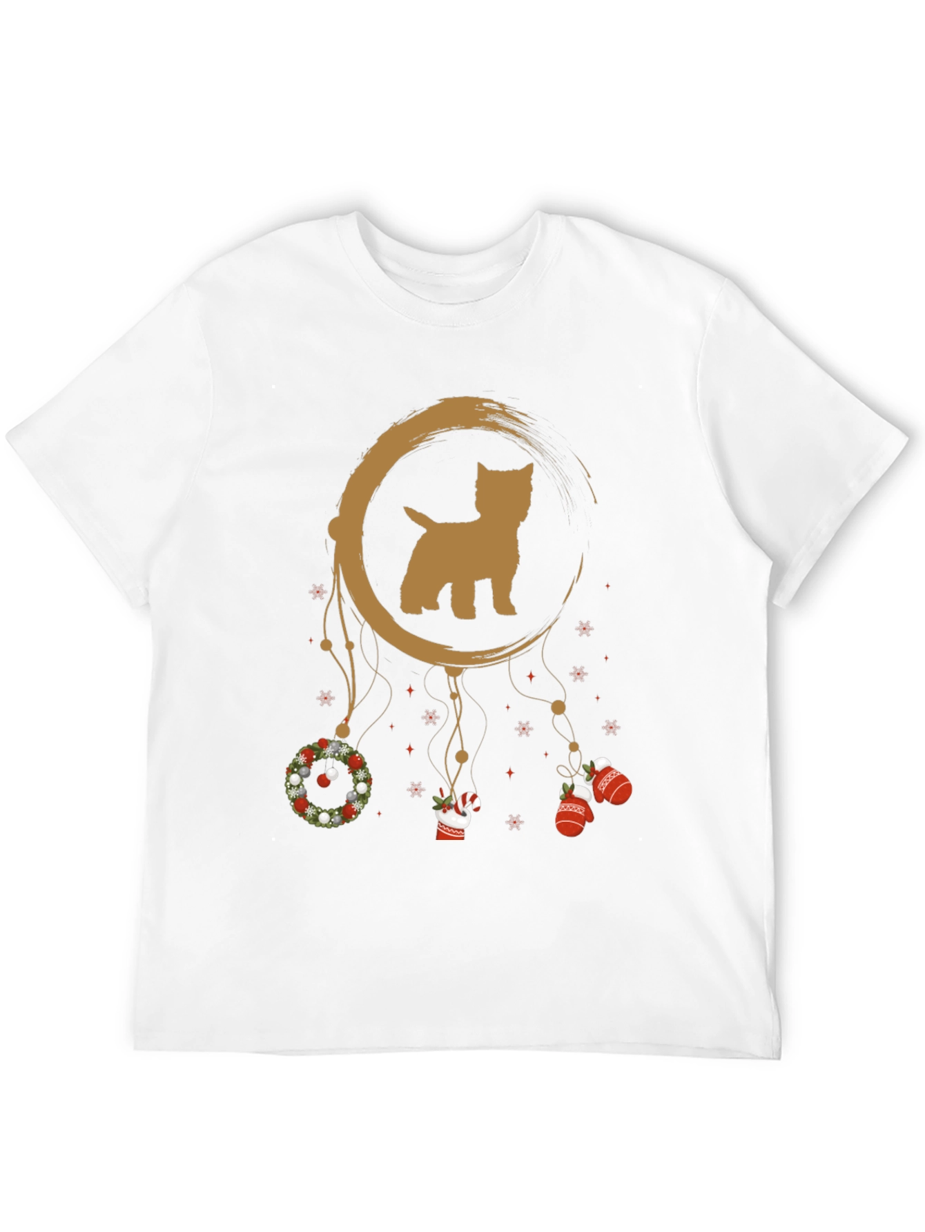 Festive Dog Dreamcatcher Graphic Tee