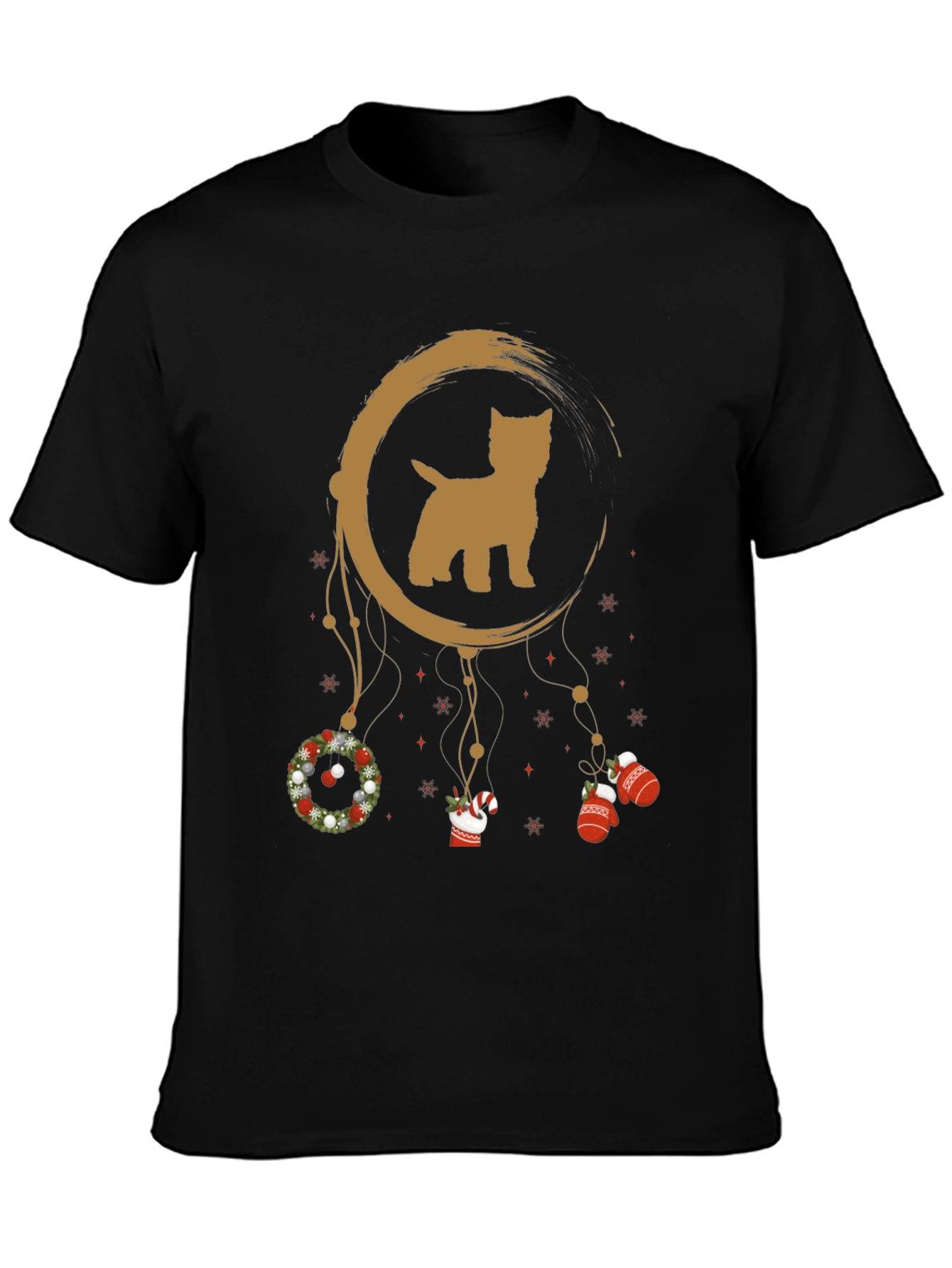 Festive Dog Dreamcatcher Graphic Tee
