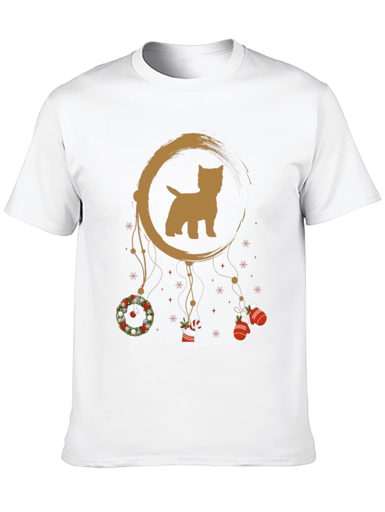 Festive Dog Dreamcatcher Graphic Tee
