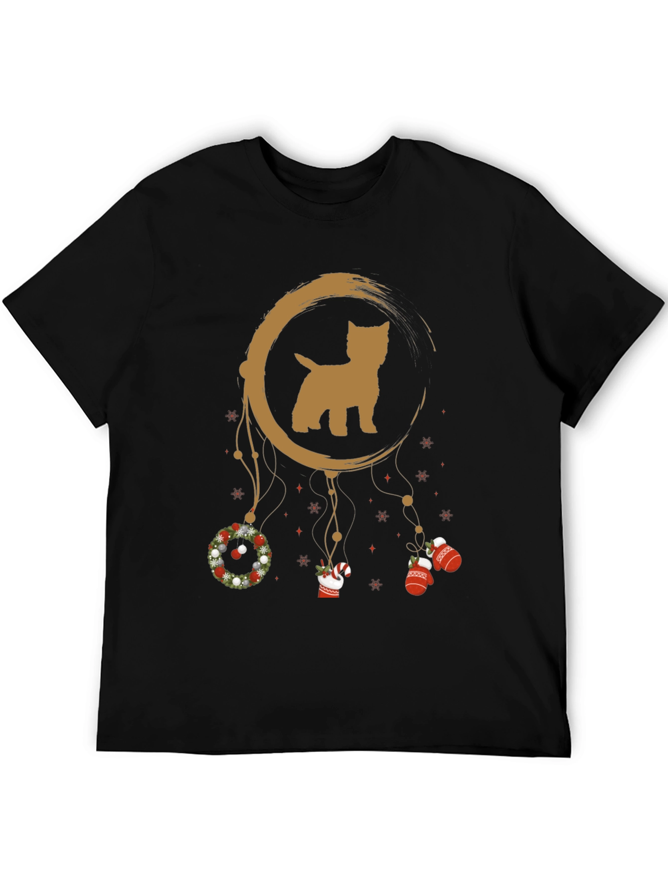Festive Dog Dreamcatcher Graphic Tee