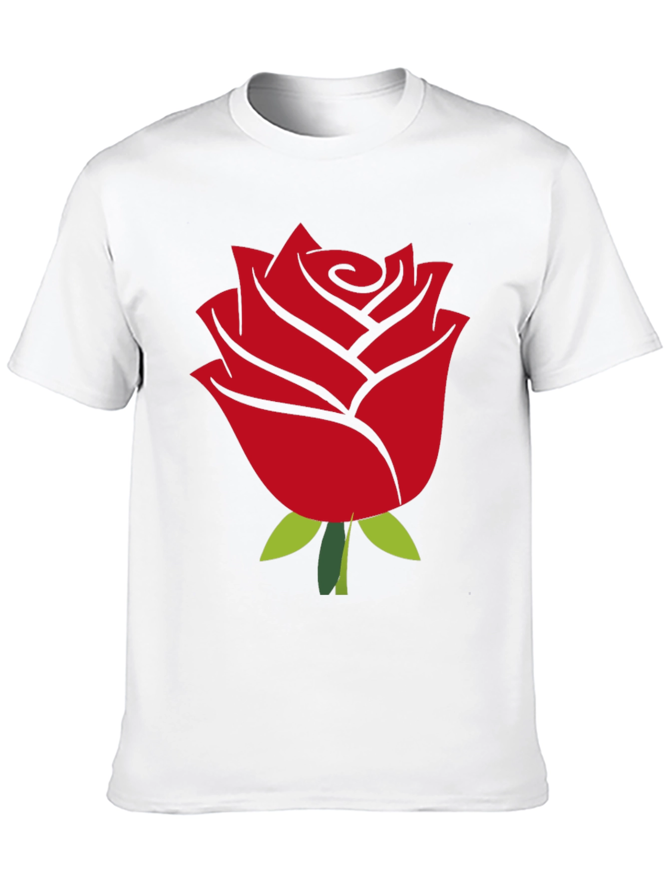 Rose Graphic T-Shirt - Bold Red Flower Print
