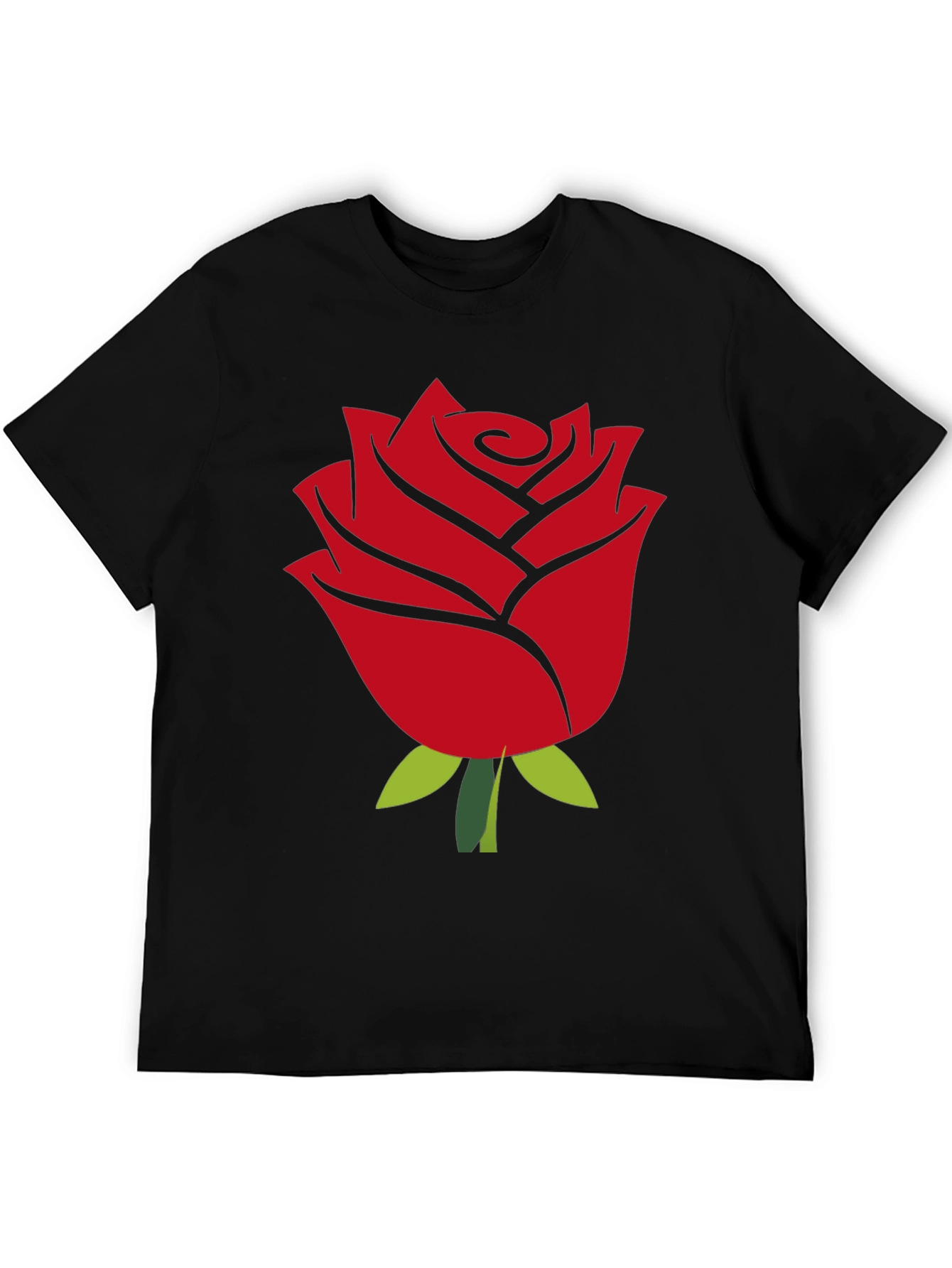 Rose Graphic T-Shirt - Bold Red Flower Print
