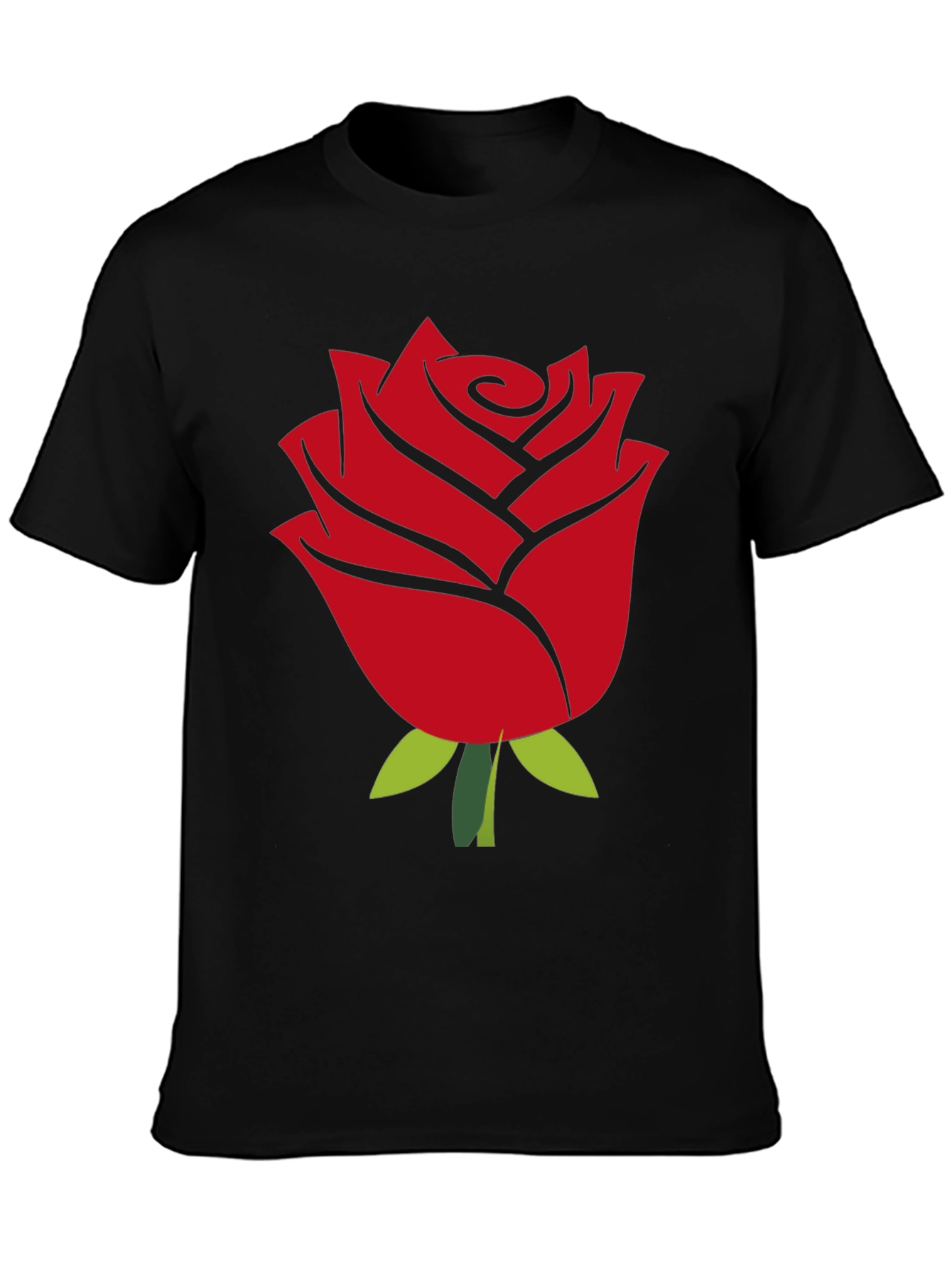 Rose Graphic T-Shirt - Bold Red Flower Print