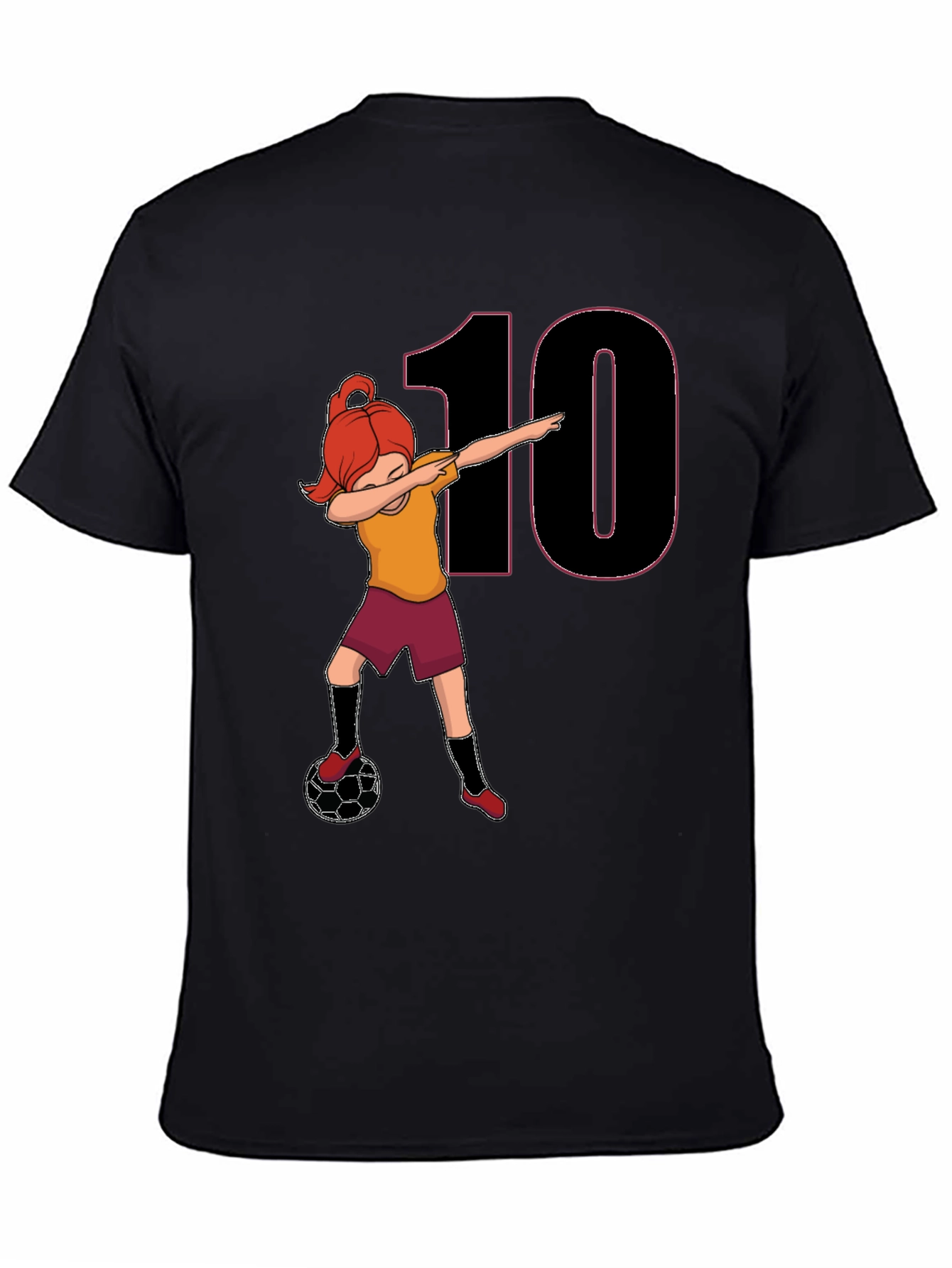 Girl Soccer Dabbing T-Shirt - Number 10