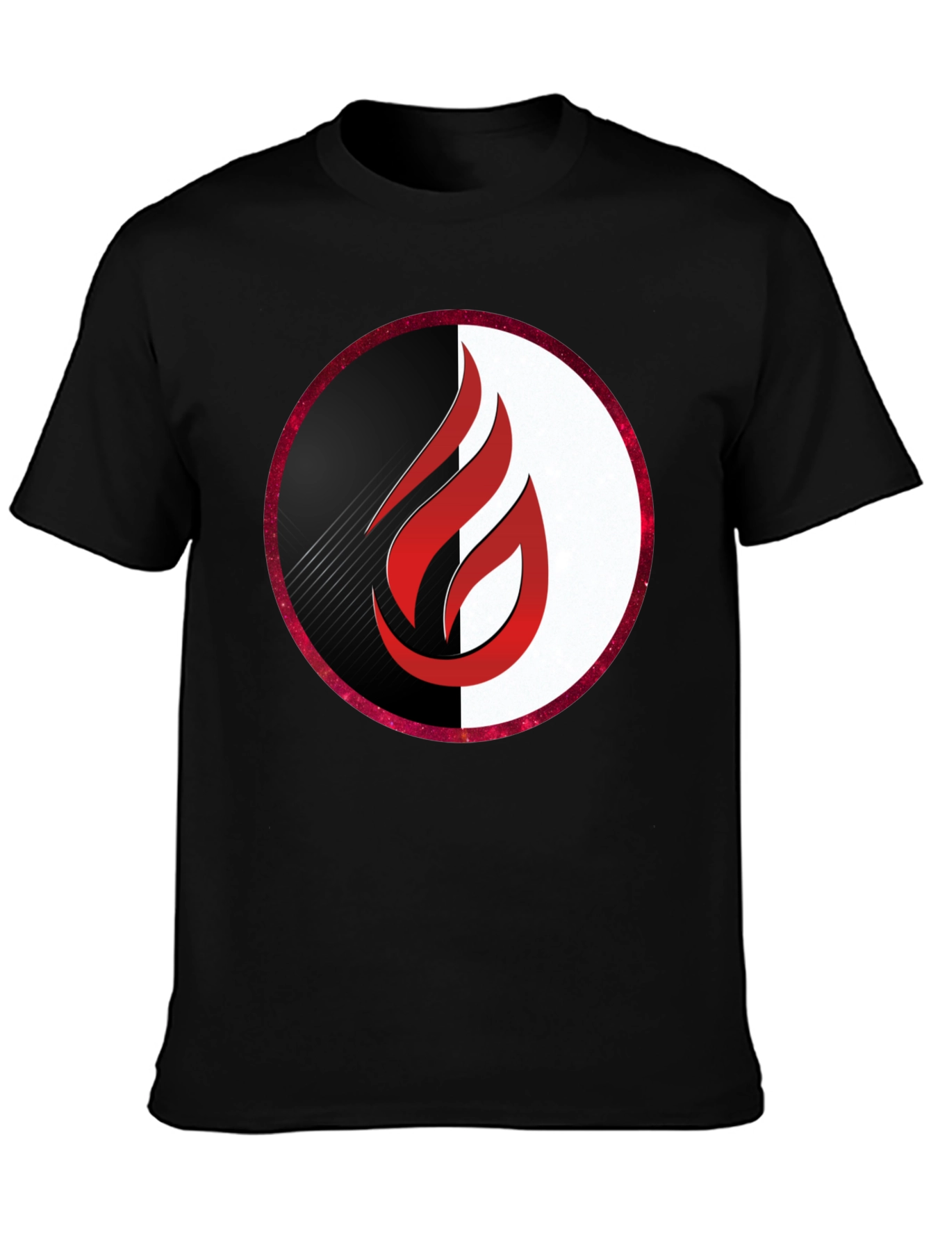 Flame Logo Graphic Black T-Shirt