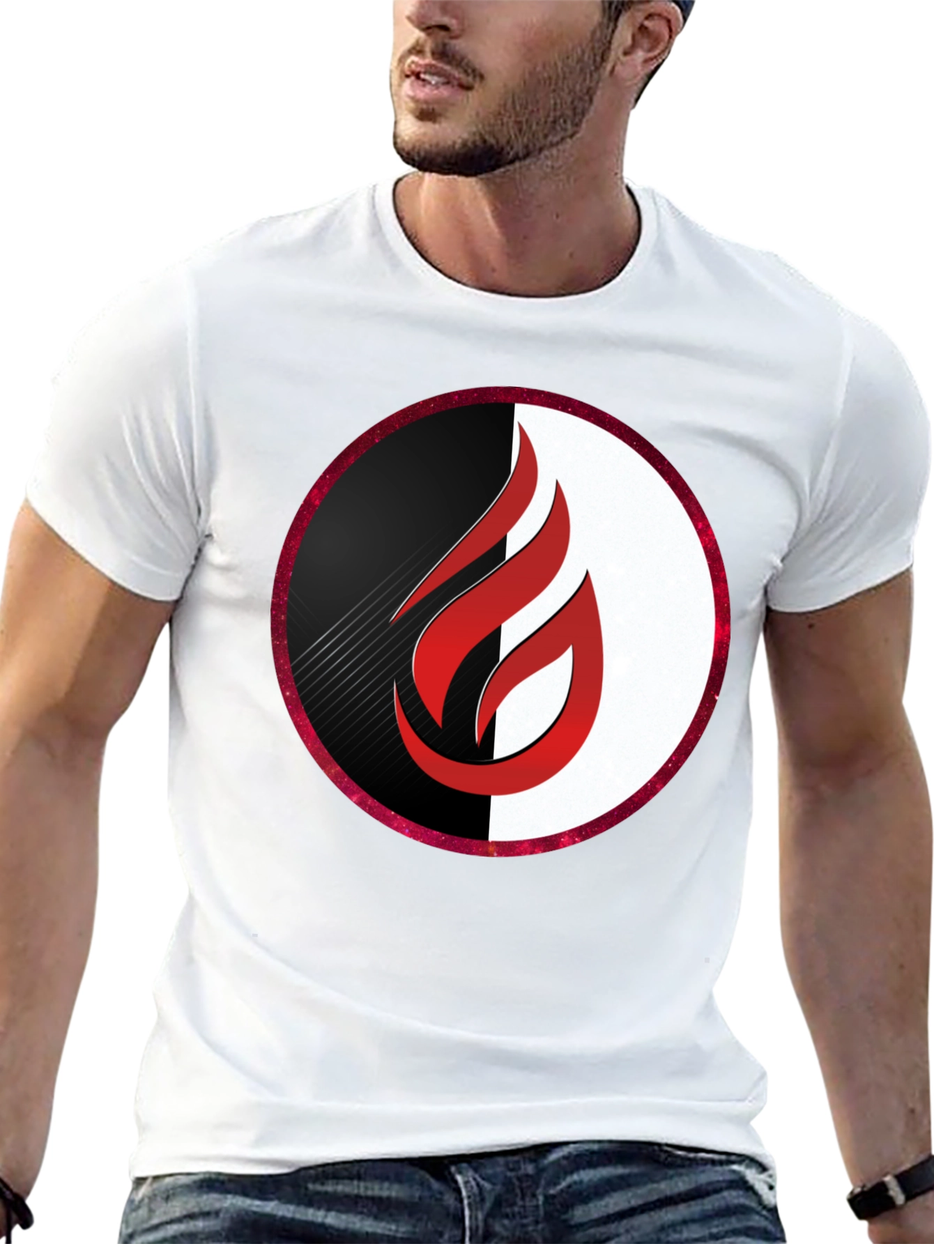 Flame Logo Graphic Black T-Shirt