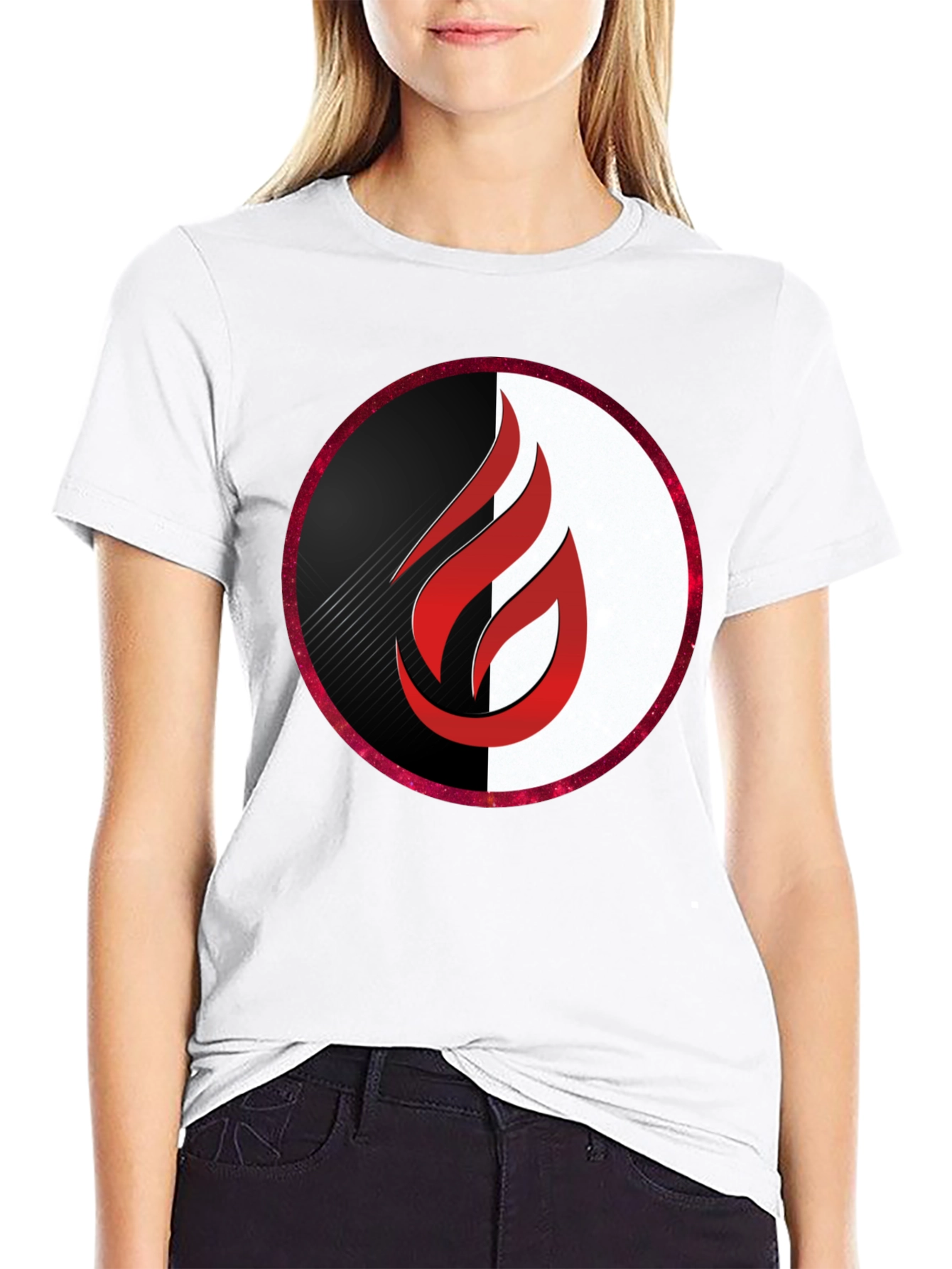 Flame Logo Graphic Black T-Shirt