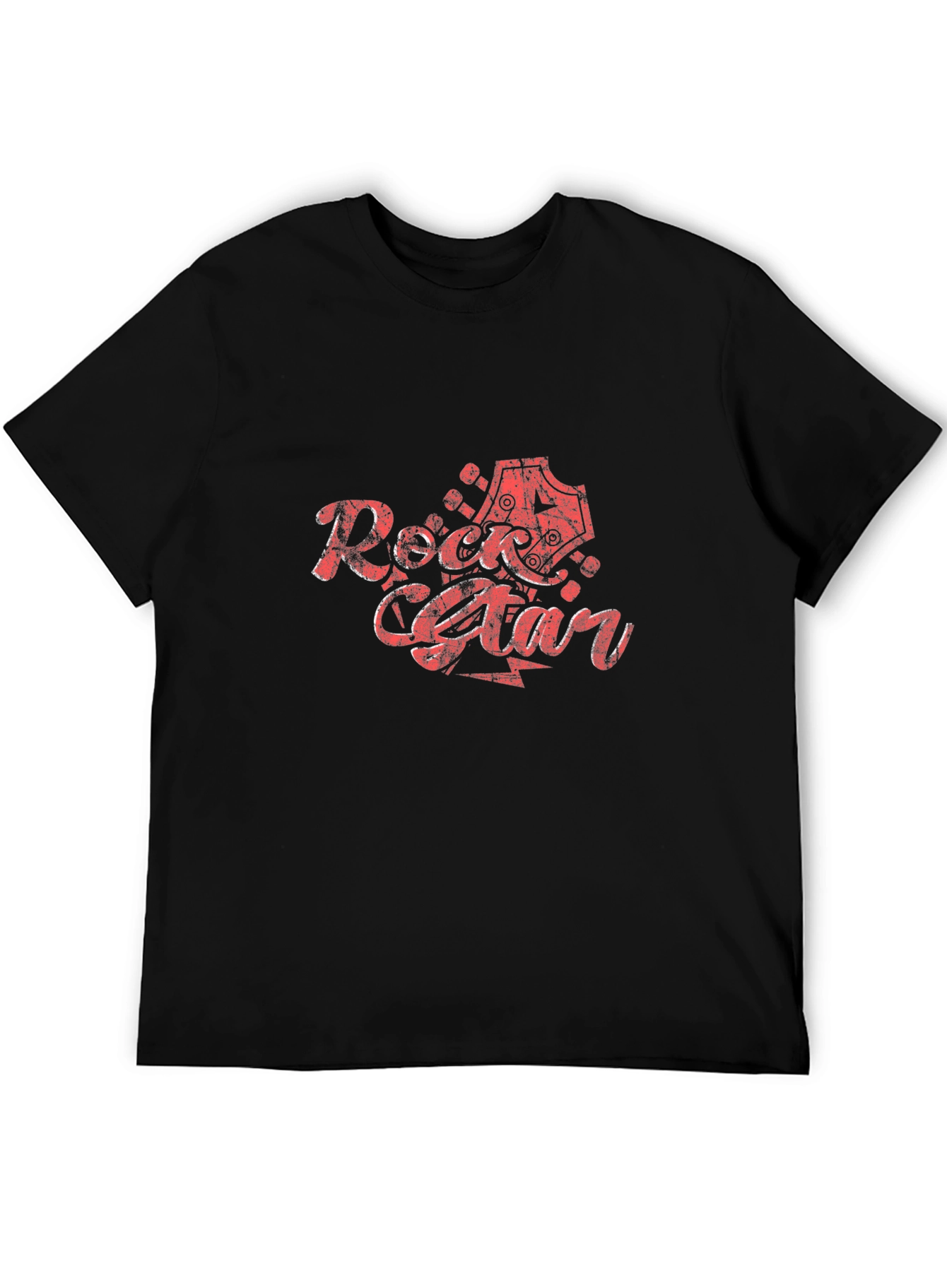 Rock Star Graphic Print T-Shirt - Black