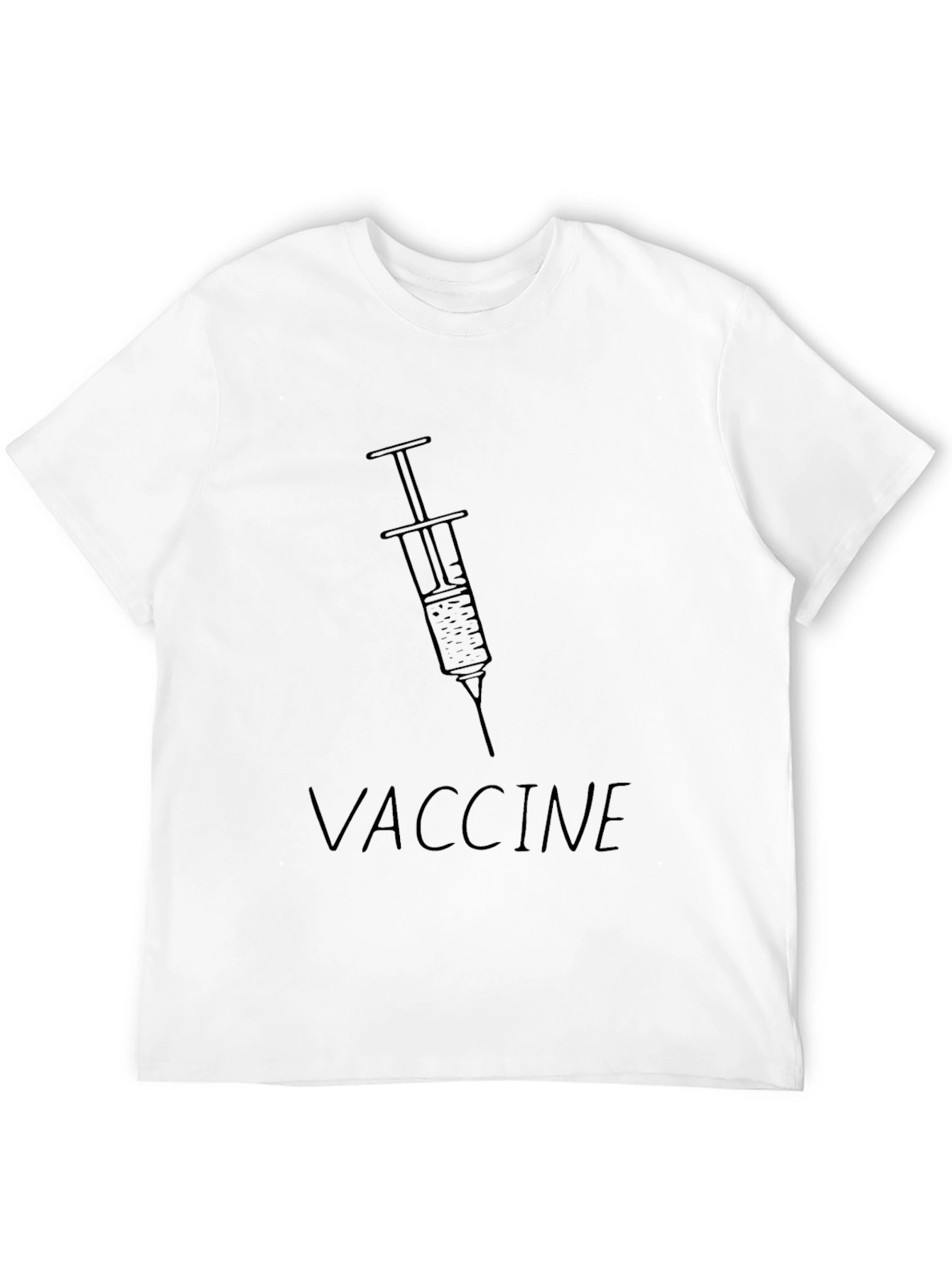 Vaccine Syringe Graphic Tee - Black Unisex T-Shirt