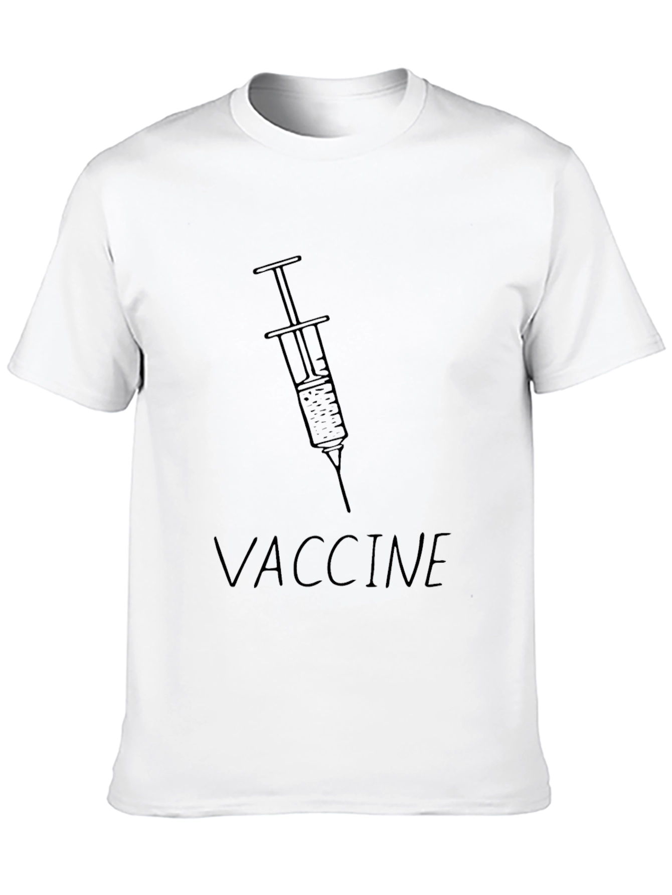 Vaccine Syringe Graphic Tee - Black Unisex T-Shirt
