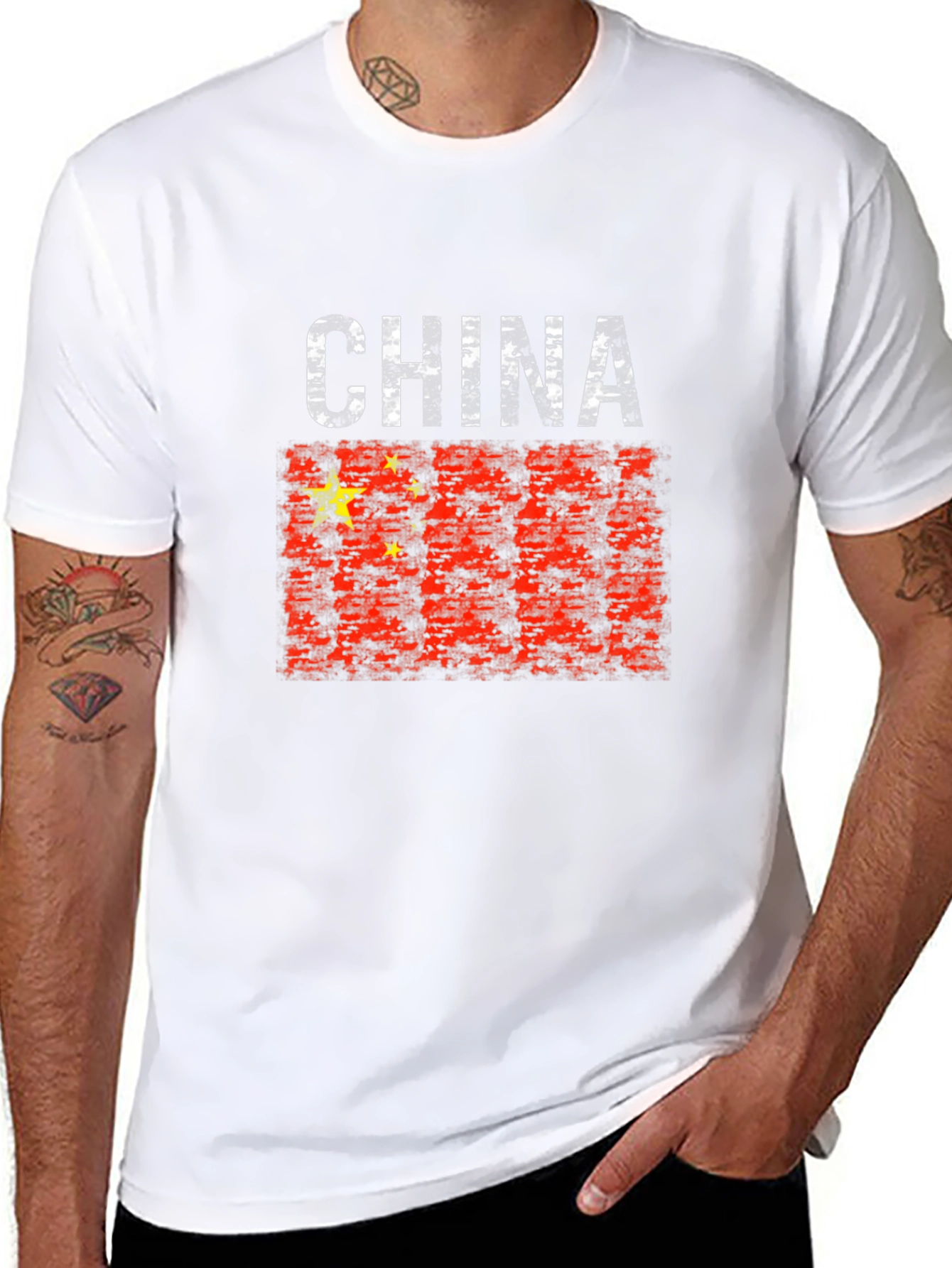 China Flag Graphic T-Shirt - Patriotic Tee