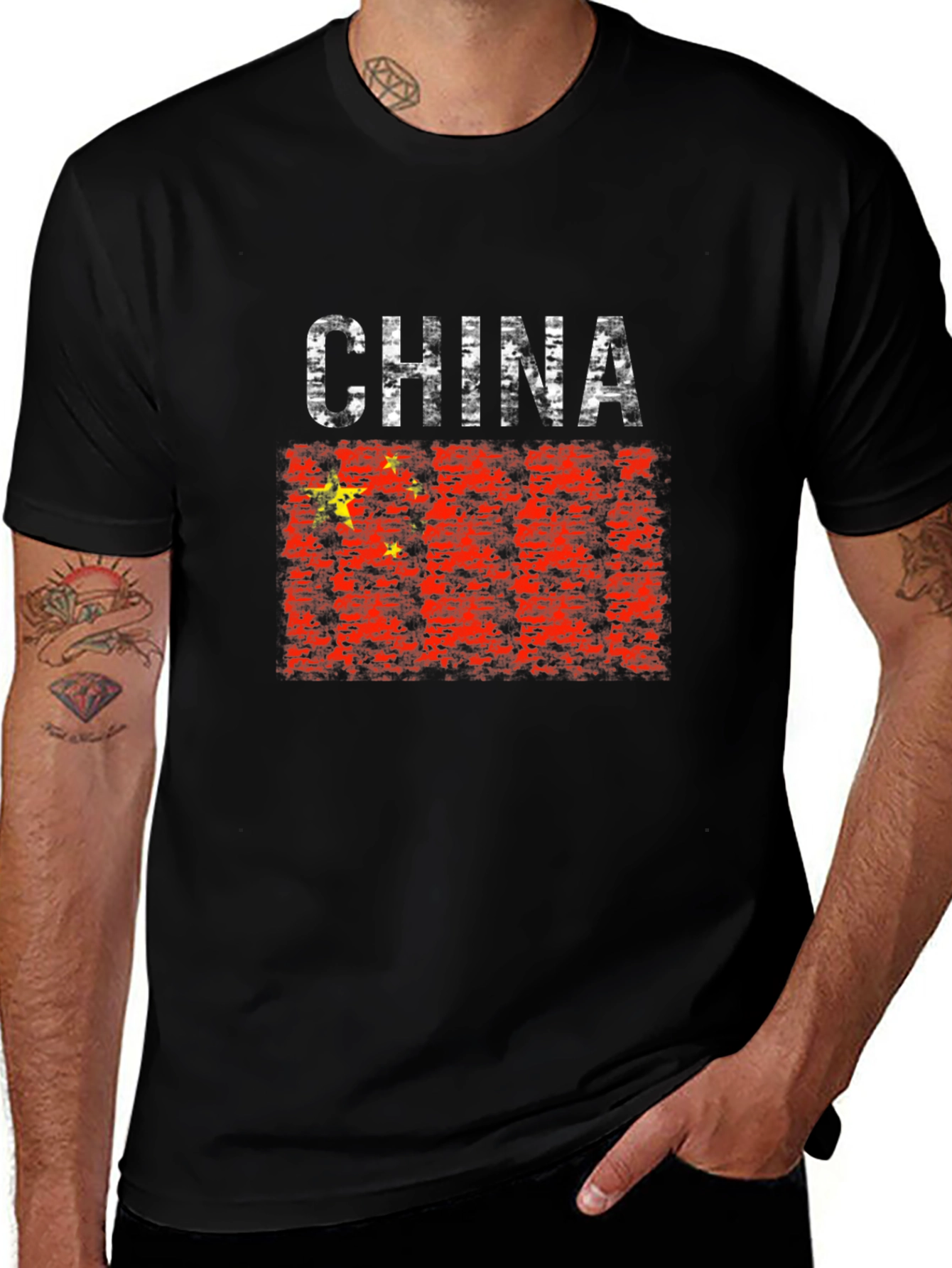 China Flag Graphic T-Shirt - Patriotic Tee