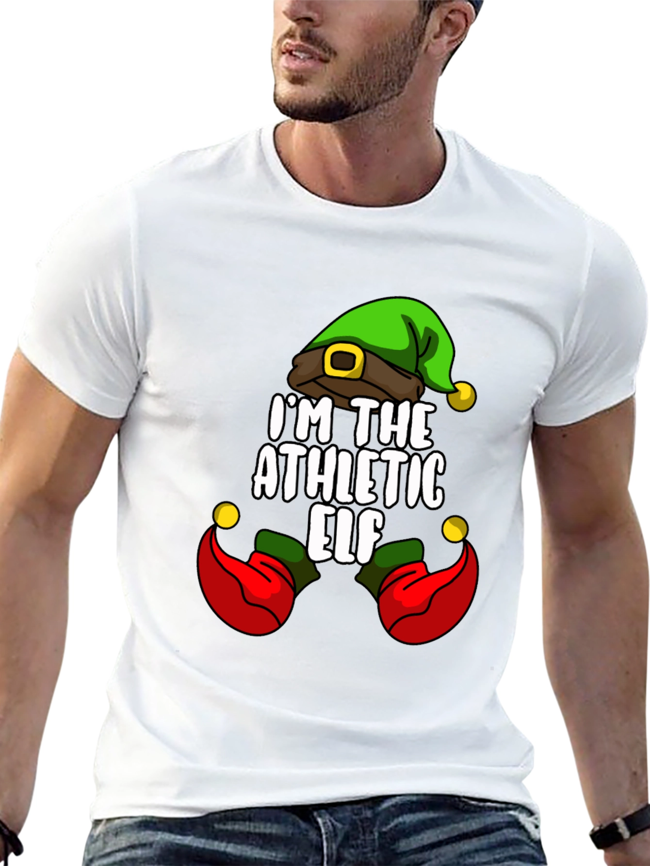 Athletic Elf Christmas T-Shirt