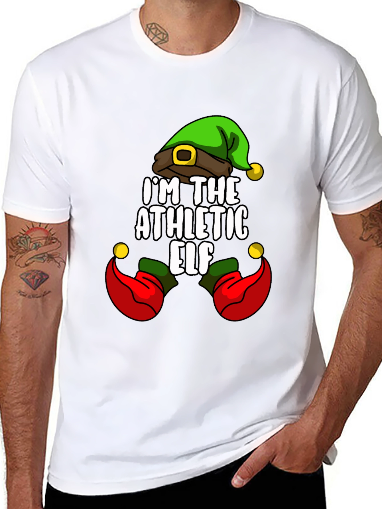 Athletic Elf Christmas T-Shirt