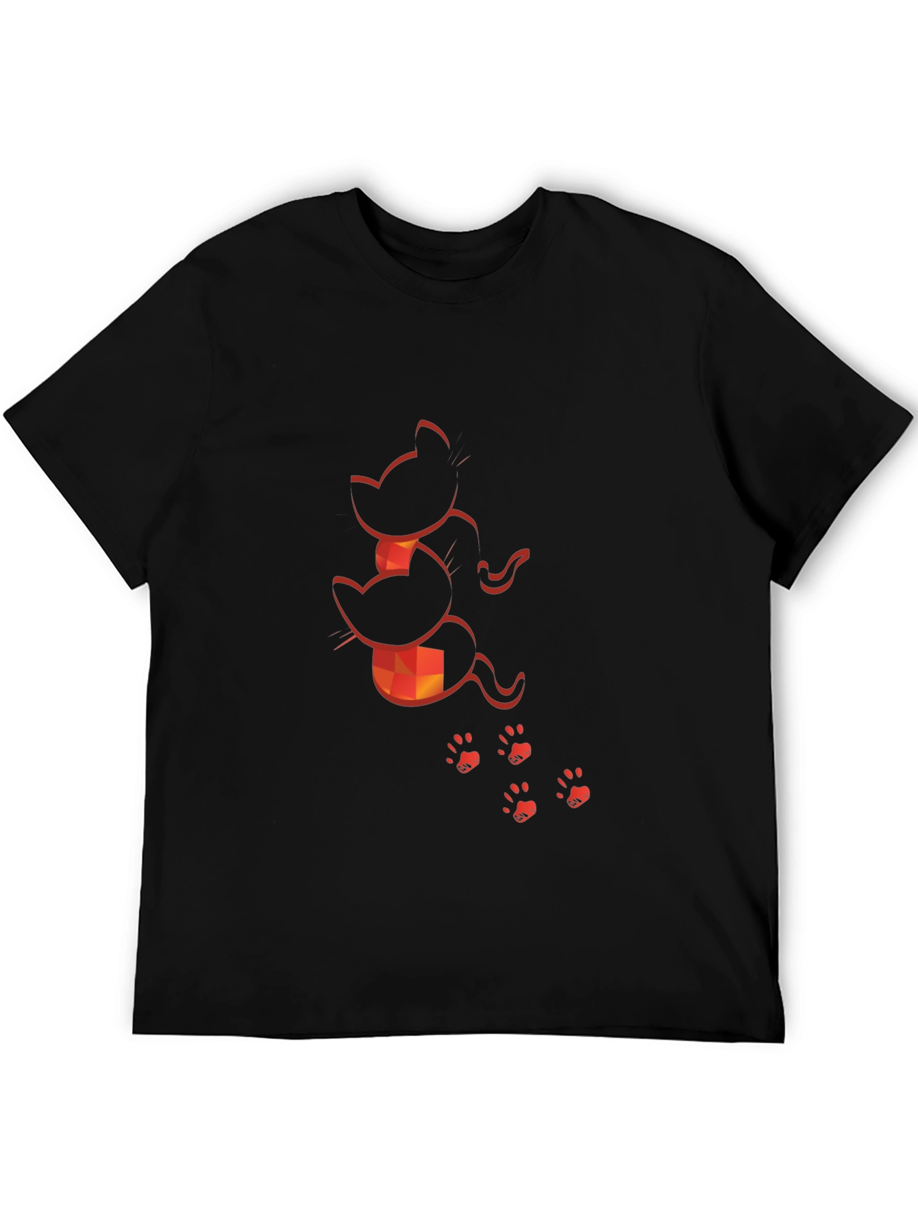 Cat Silhouette Graphic Print Tee