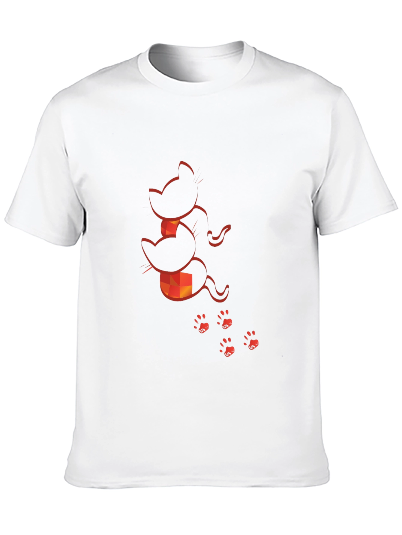 Cat Silhouette Graphic Print Tee