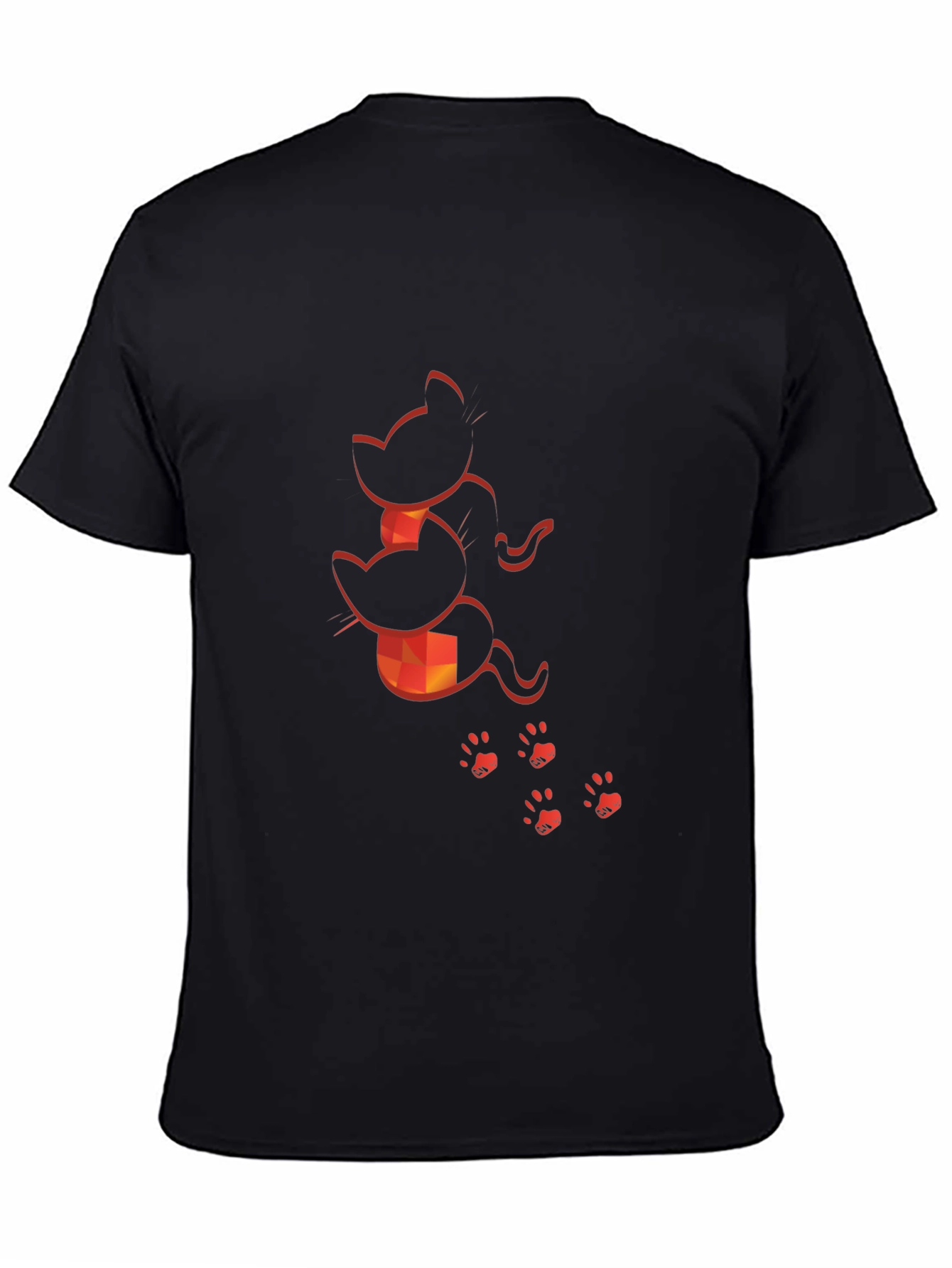 Cat Silhouette Graphic Print Tee